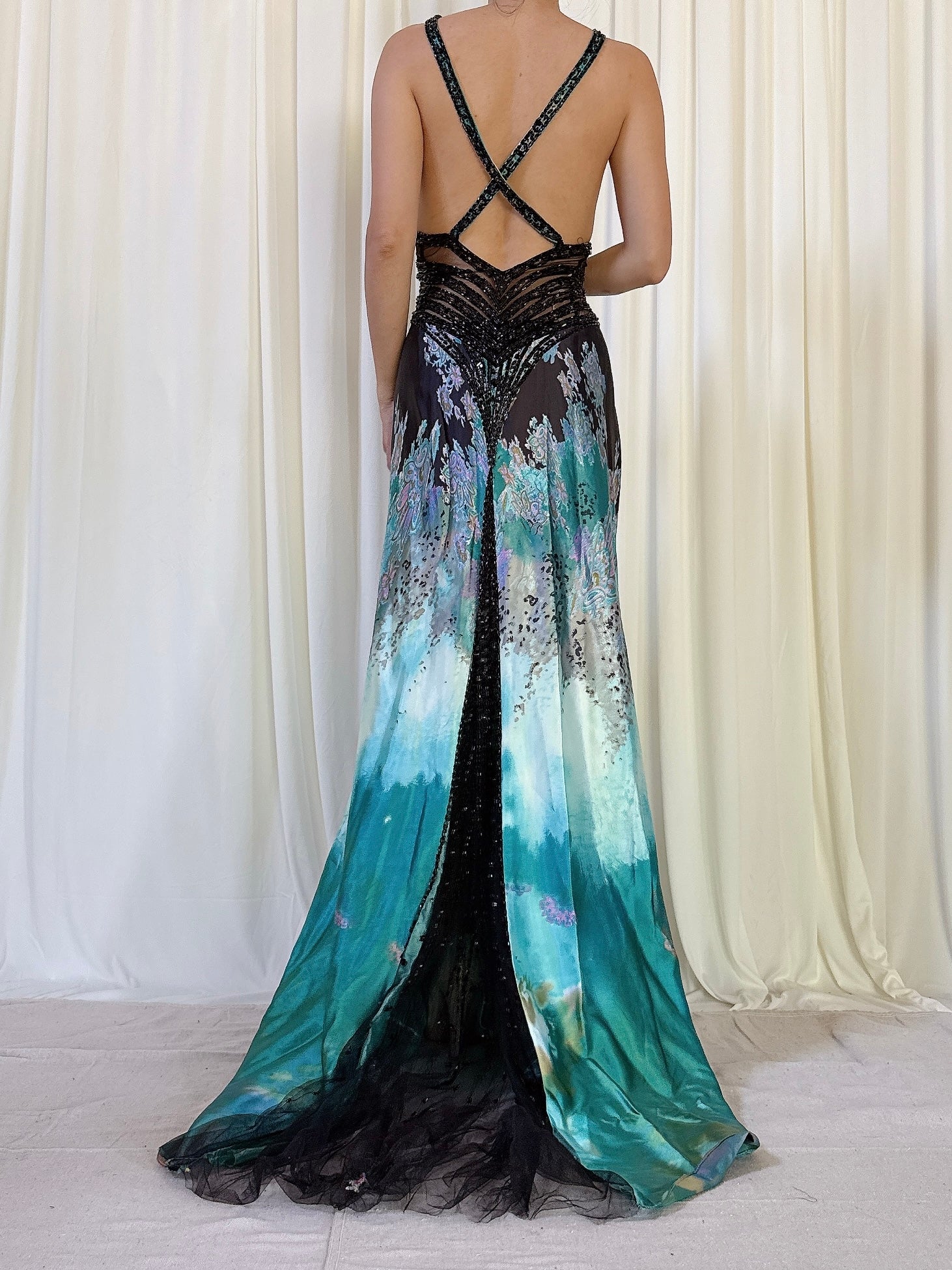 Vintage Satin Dress - L
