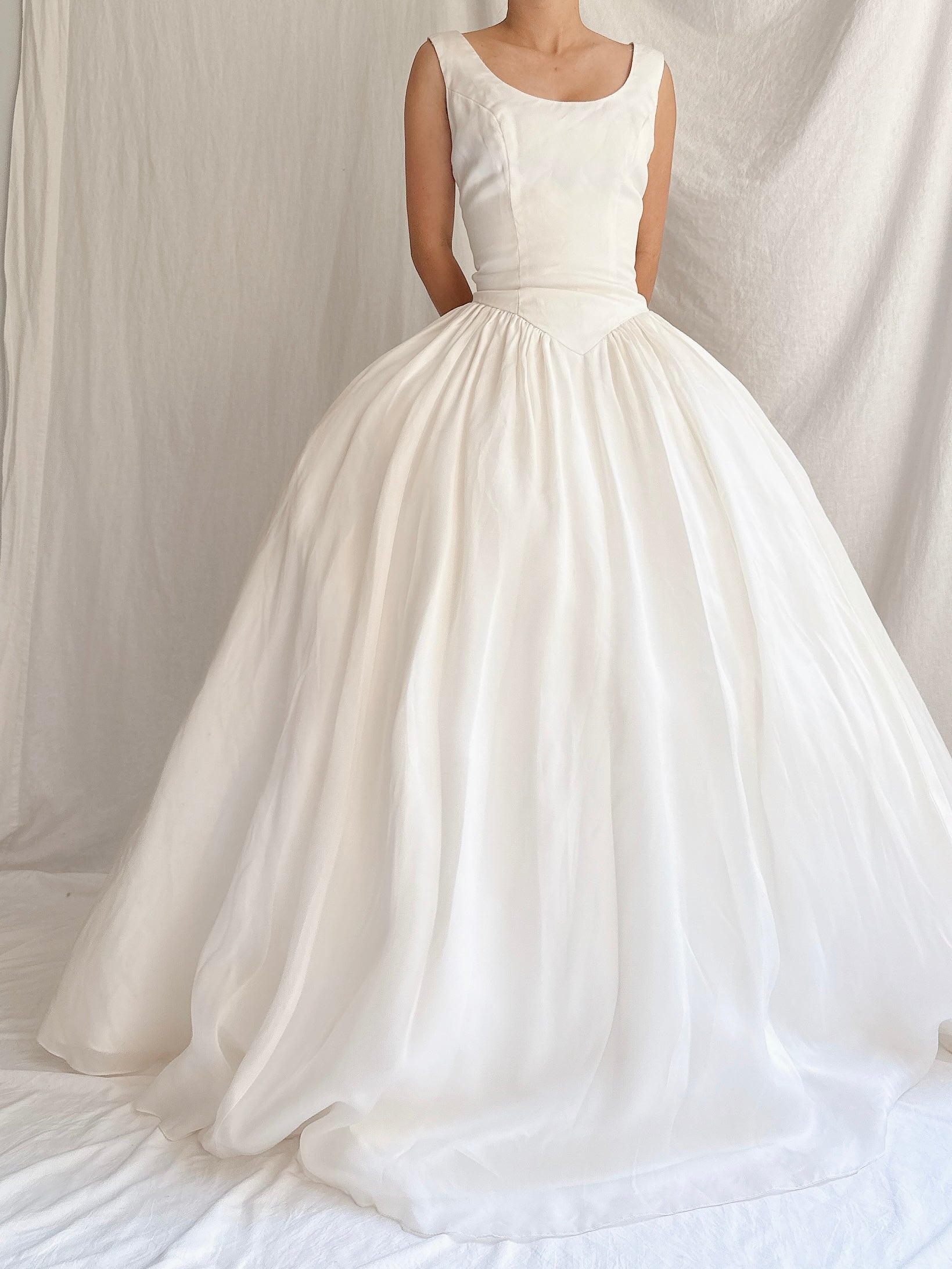 Vintage Silk Organza Gown - S