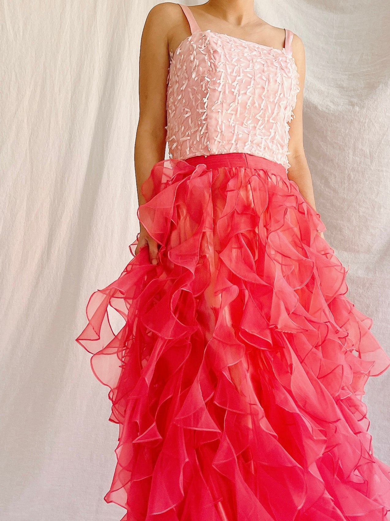 Vintage Pink Bow Cami - S