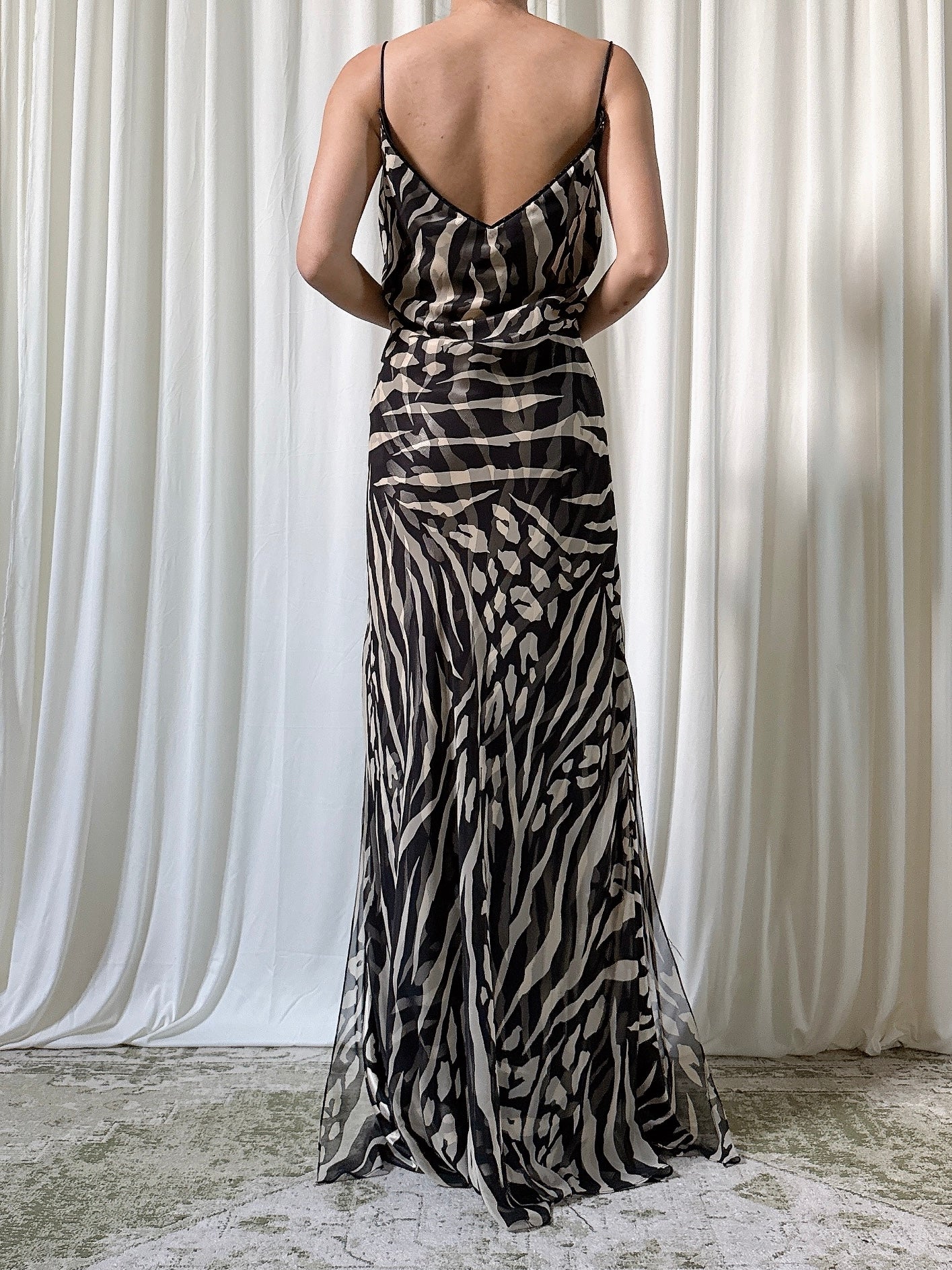 Vintage After Six Animal Print Dress - US 14