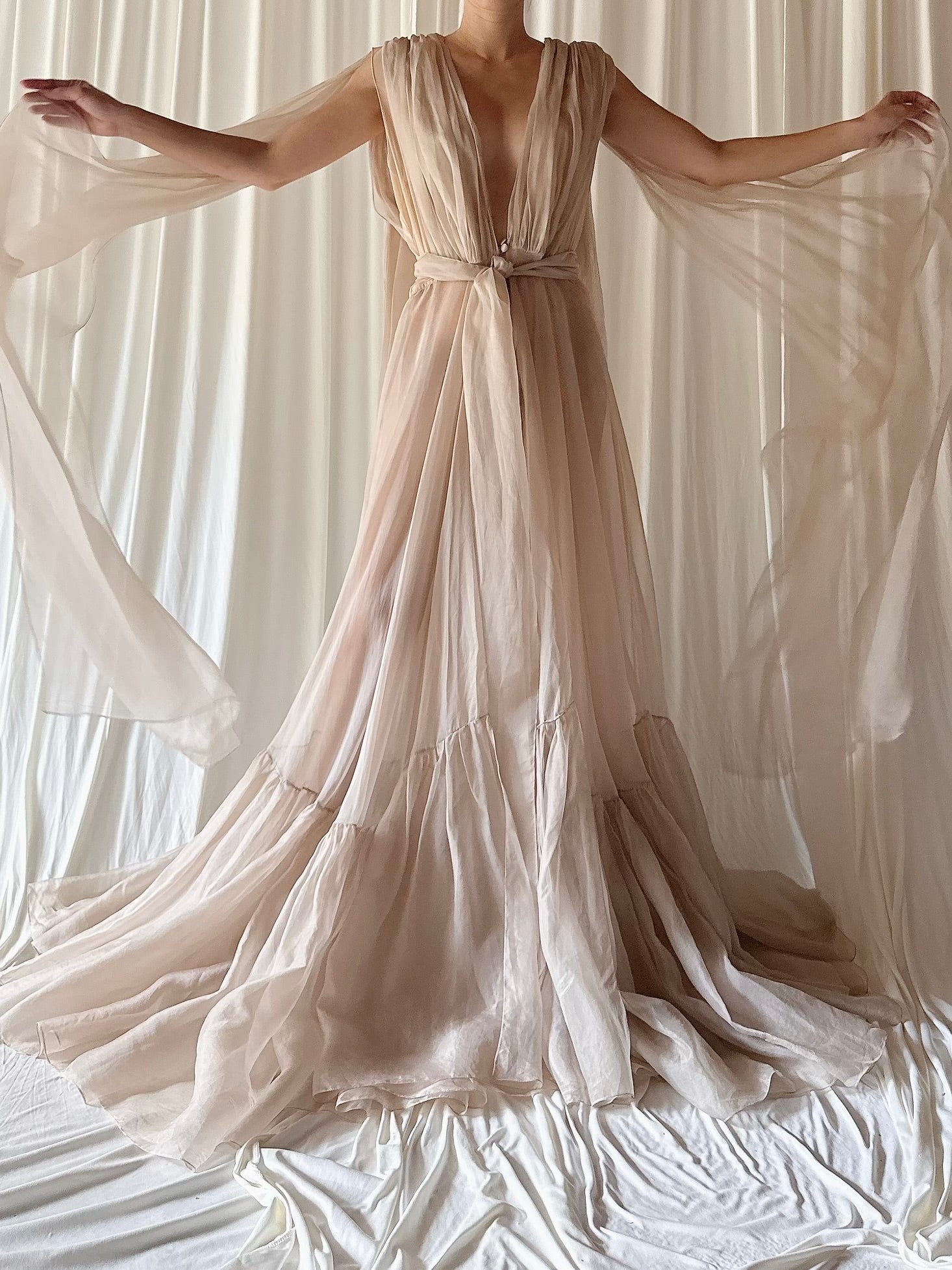 Silk Organza Sheer Gown - OSFM