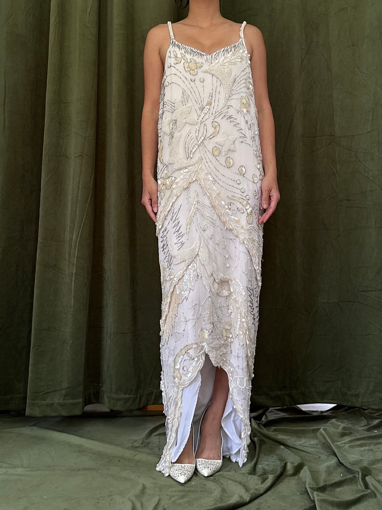 Vintage Stars Beaded Gown - M