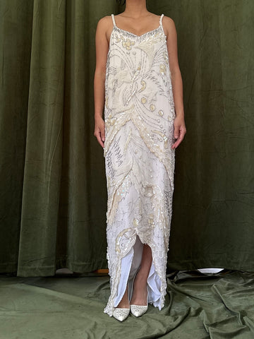 Vintage Stars Beaded Gown - M