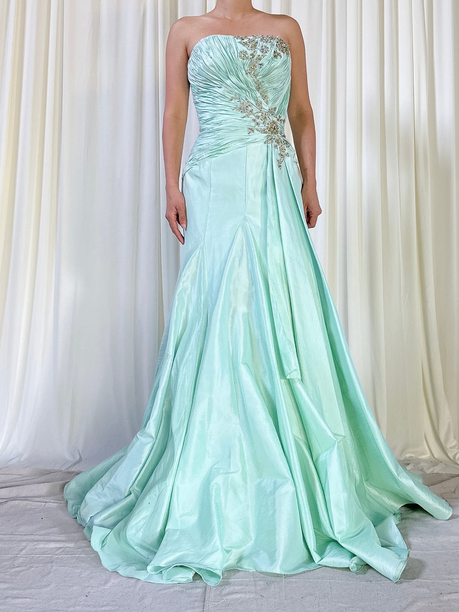Vintage Tony Bowls turquoise Dress Size 6