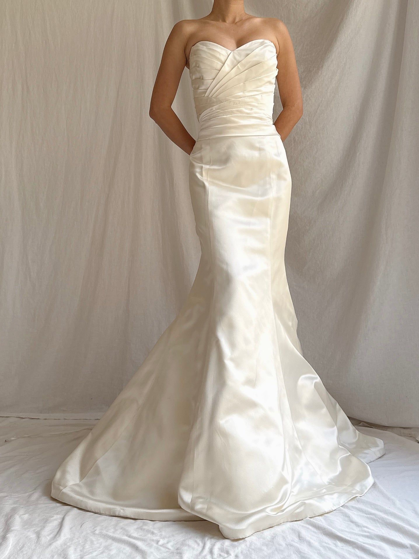 Vintage Silk Sweetheart Gown - S/6
