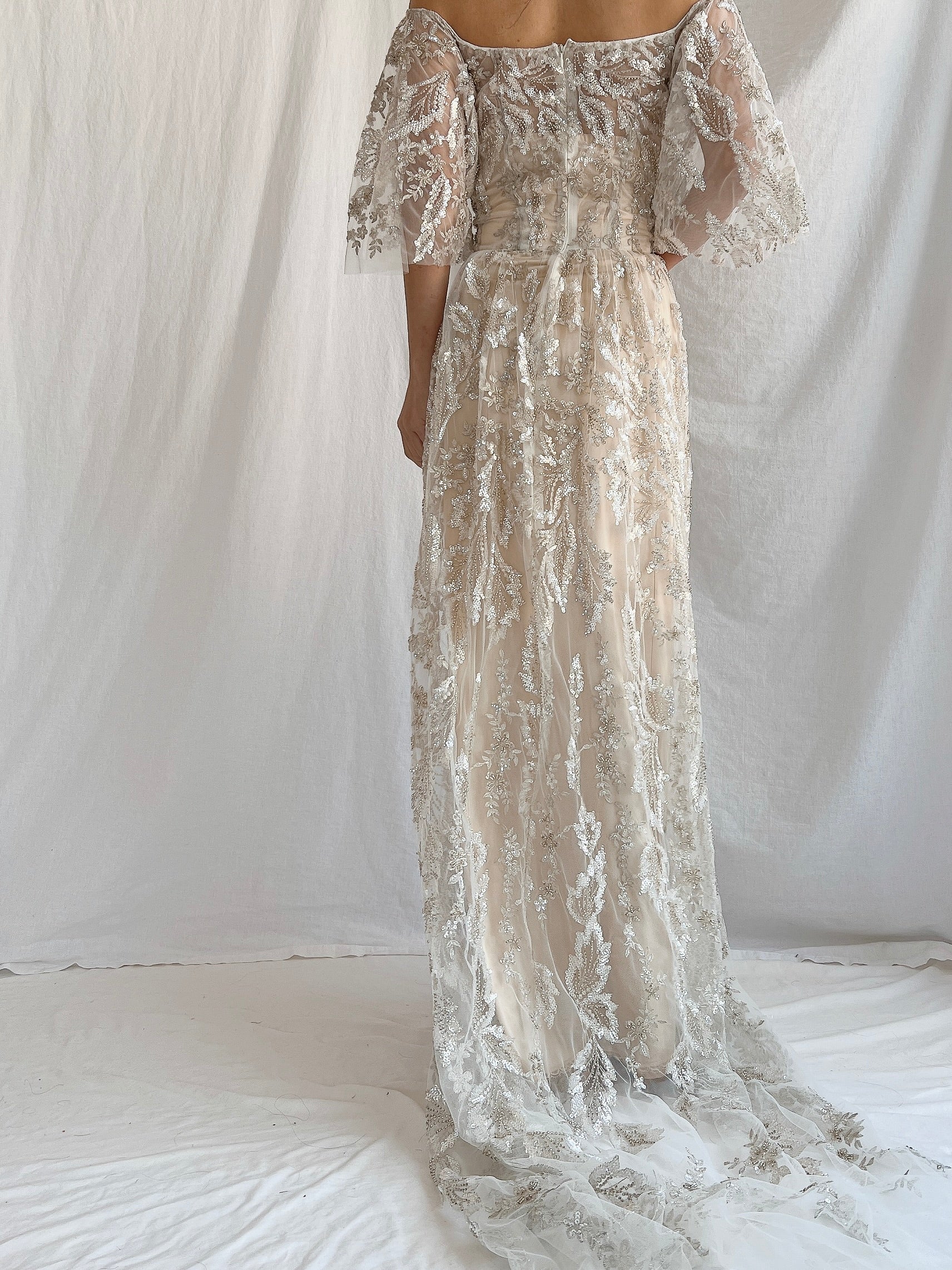 Beaded Off-the-Shoulder Gown - S/4/6