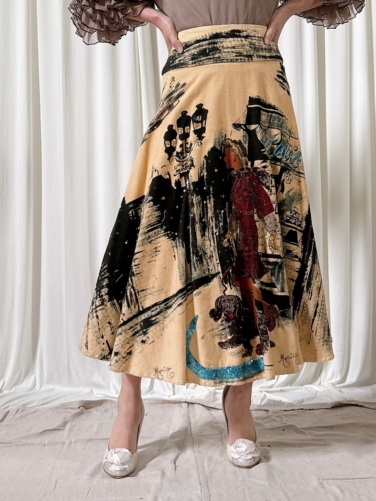 Vintage Monica Paris Skirt - Waist 27