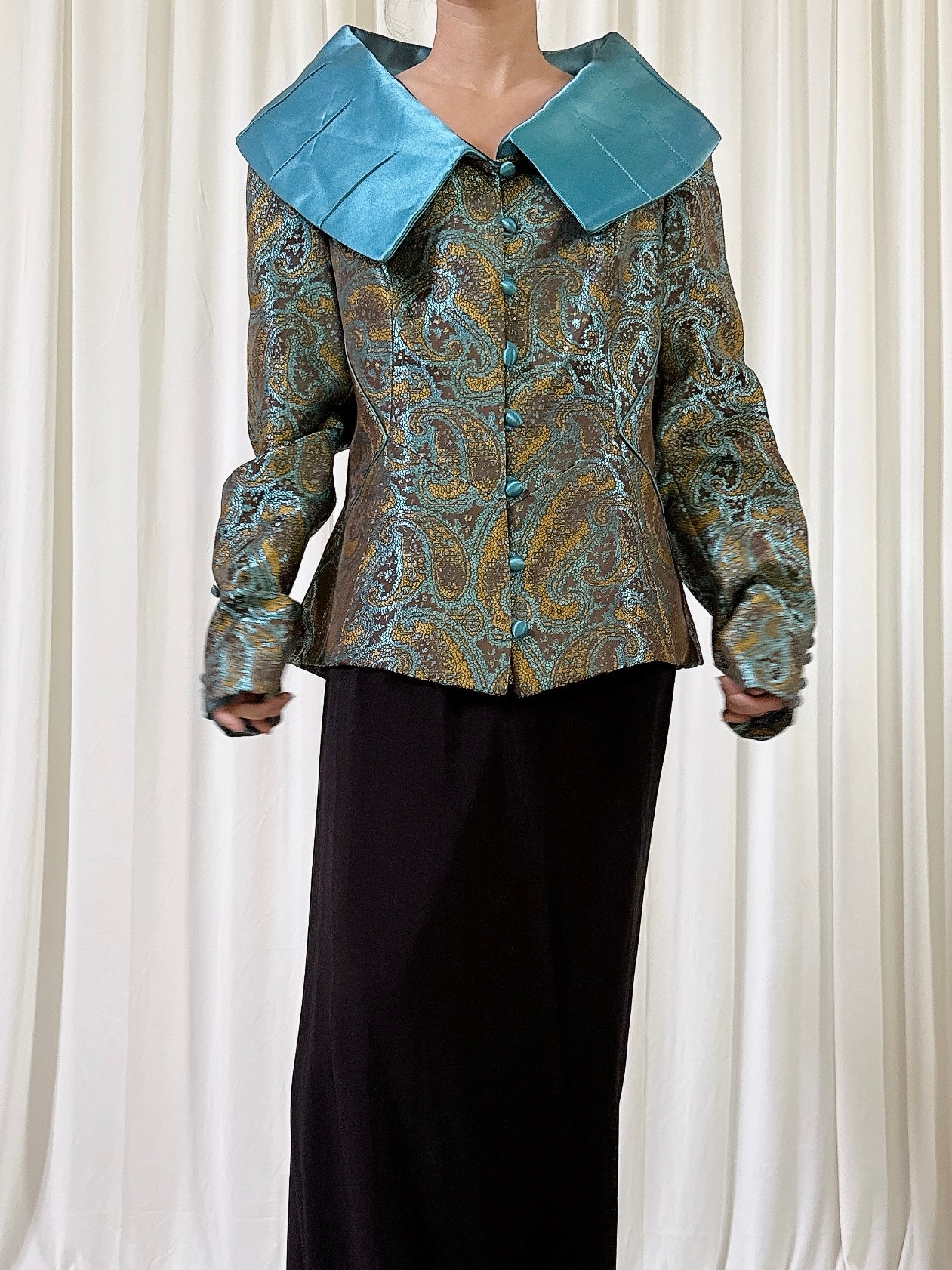 Vintage Equateur Teal Jacket - Size 44
