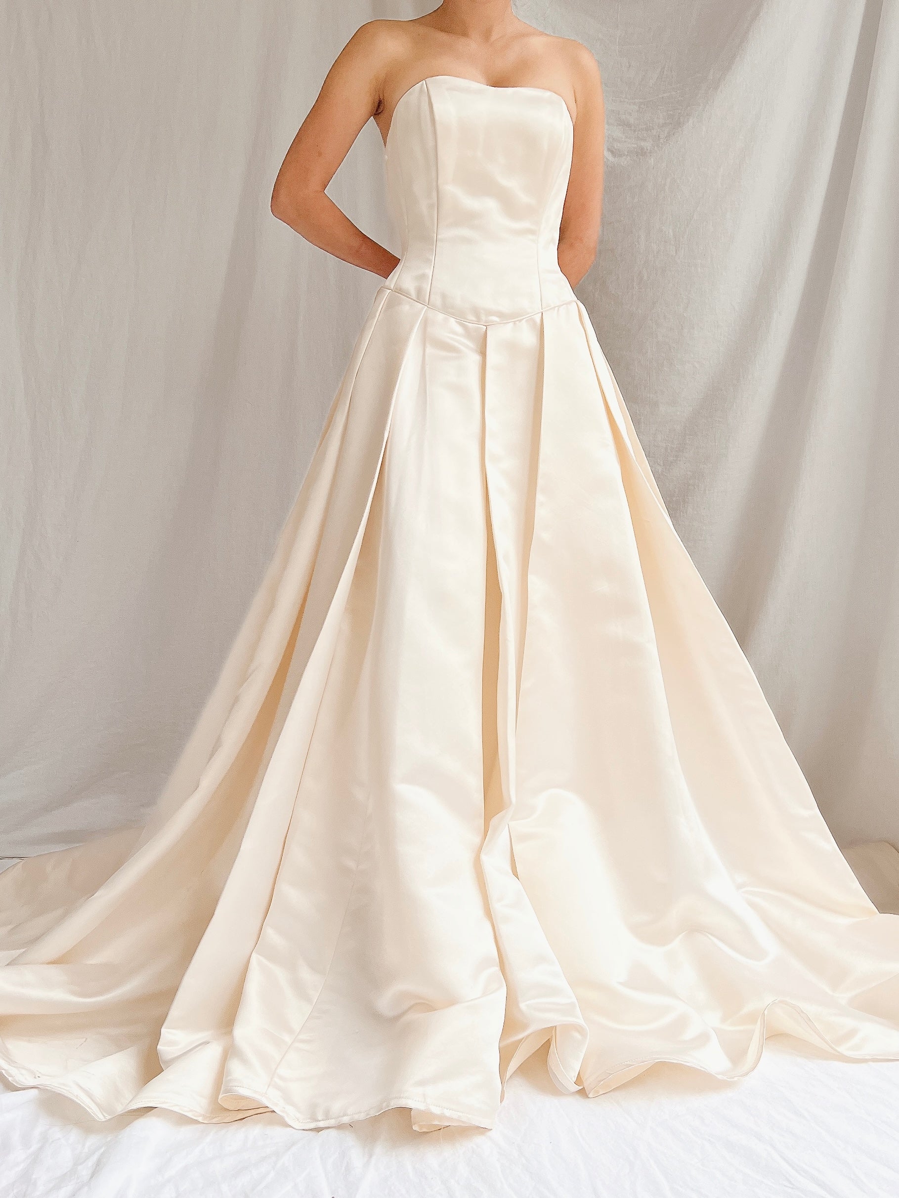 1990s Silk Charmeuse Corset Gown - S/4