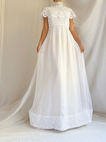 1960s Silk Organza 2-Piece Gown - XS