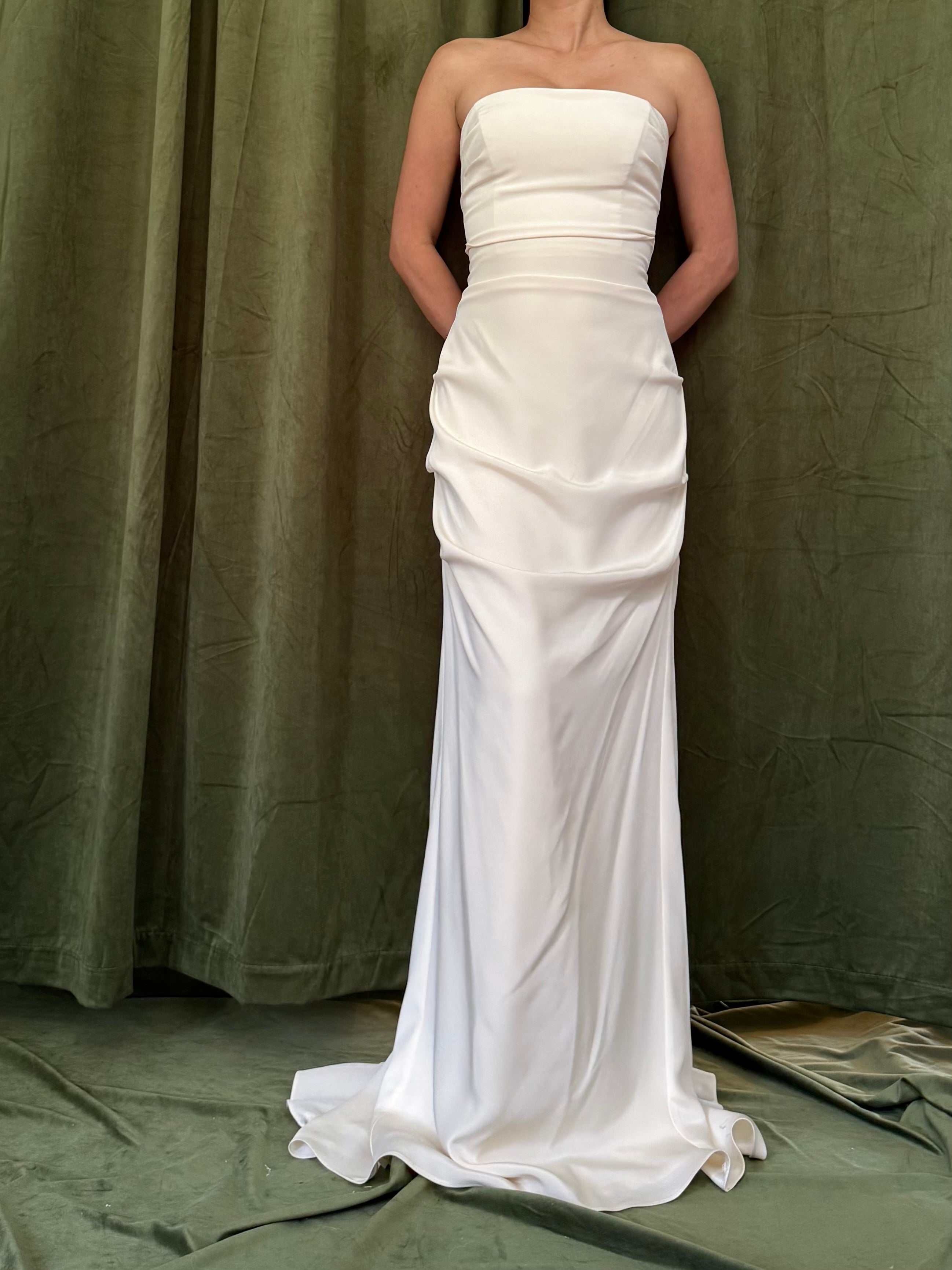 Vintage Ruche Silk Spandex Gown - XS/2