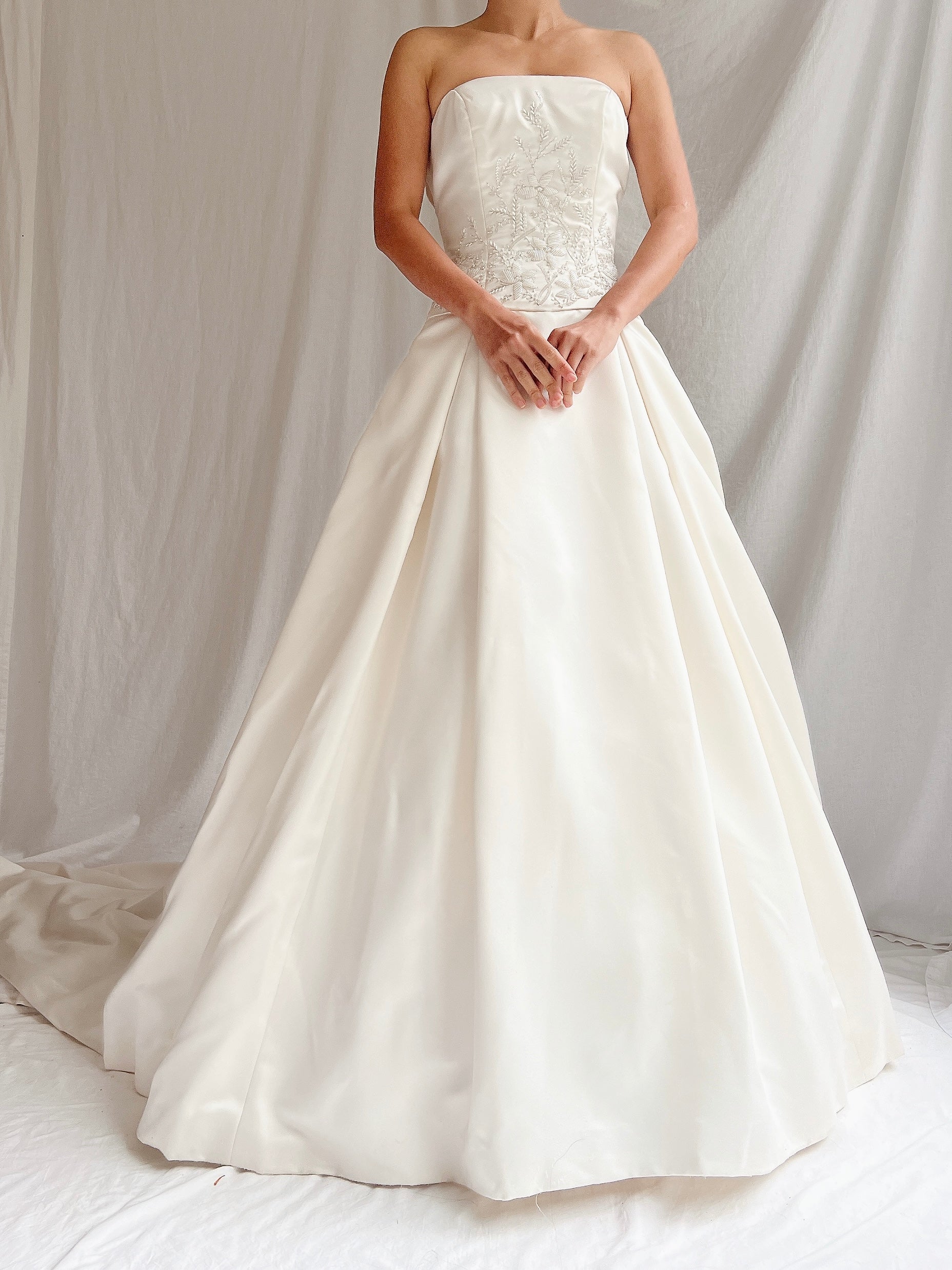 Vintage St. Pucci Satin Dropped Waist Gown - S/4/6
