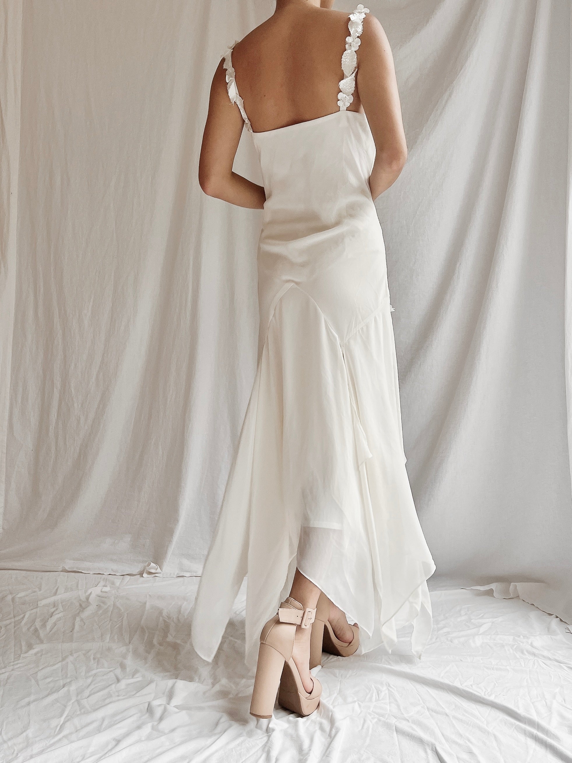 1990s Flower Applique Dress - M/L