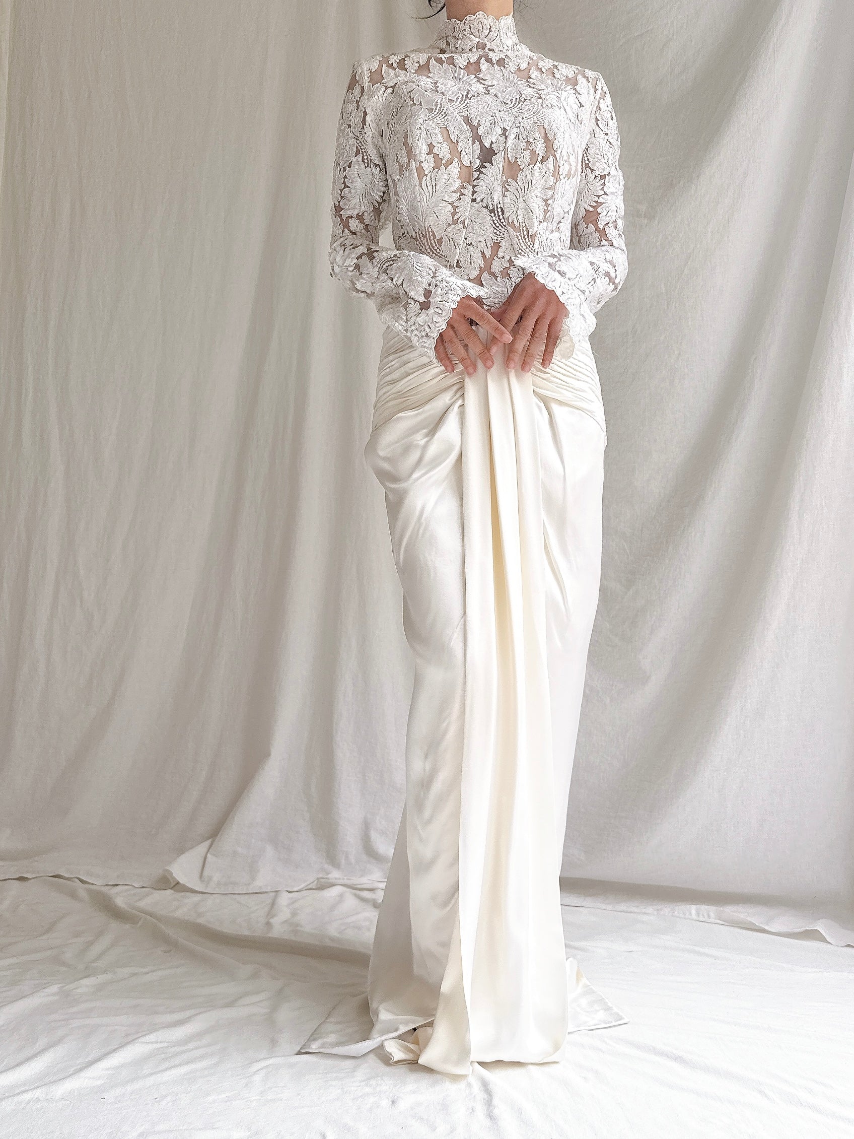 Vintage Baracci Couture Silk Dress - M/8