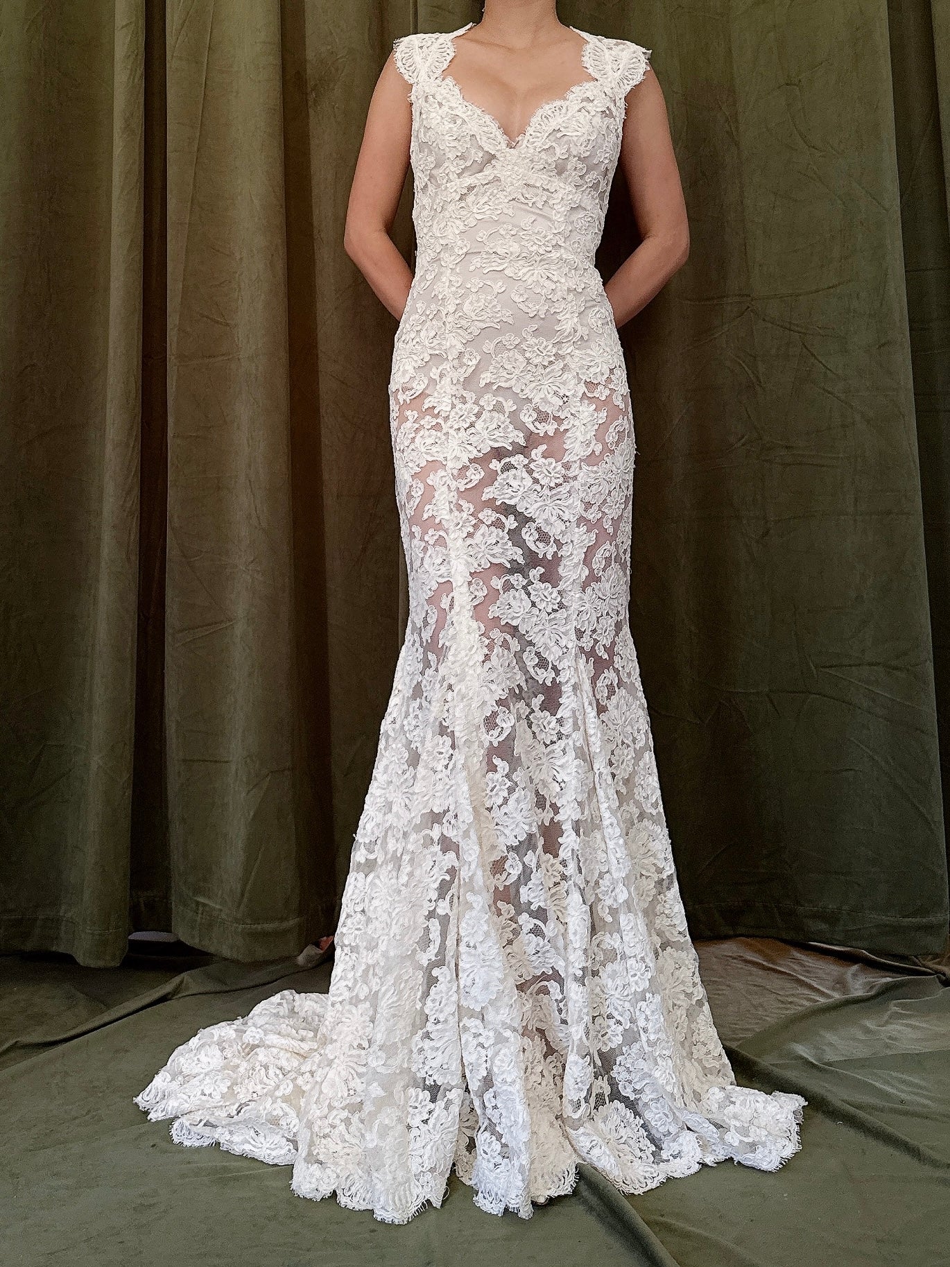 Vintage Monique Llhuilier Sheer Gown - M/6