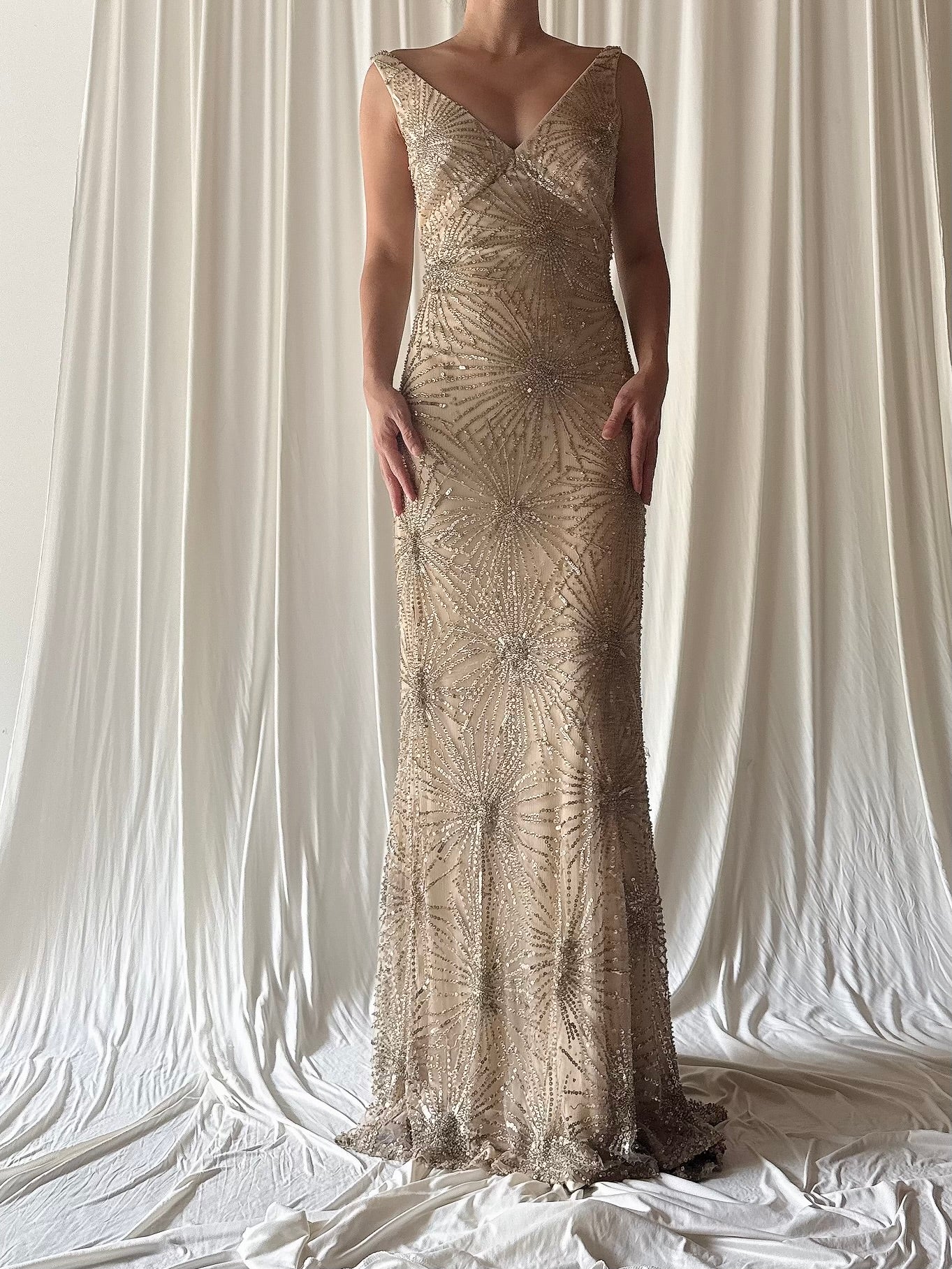 Vintage Naeem Khan Star Beaded Gown - M/6