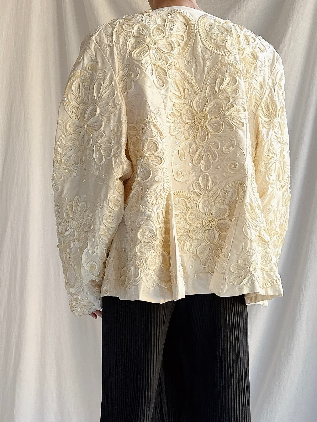 Vintage Fayaz Silk Embroidered Jacket - M