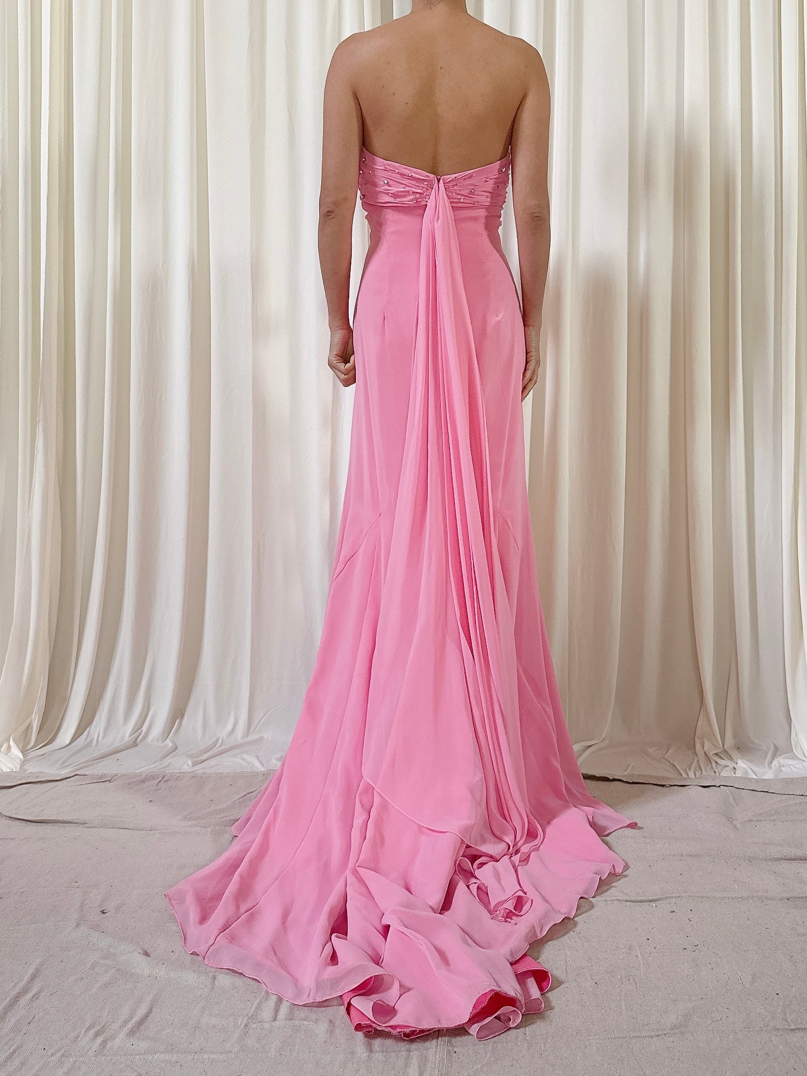 Vintage Bellville Sassoon Pink Orange Dress - L/10