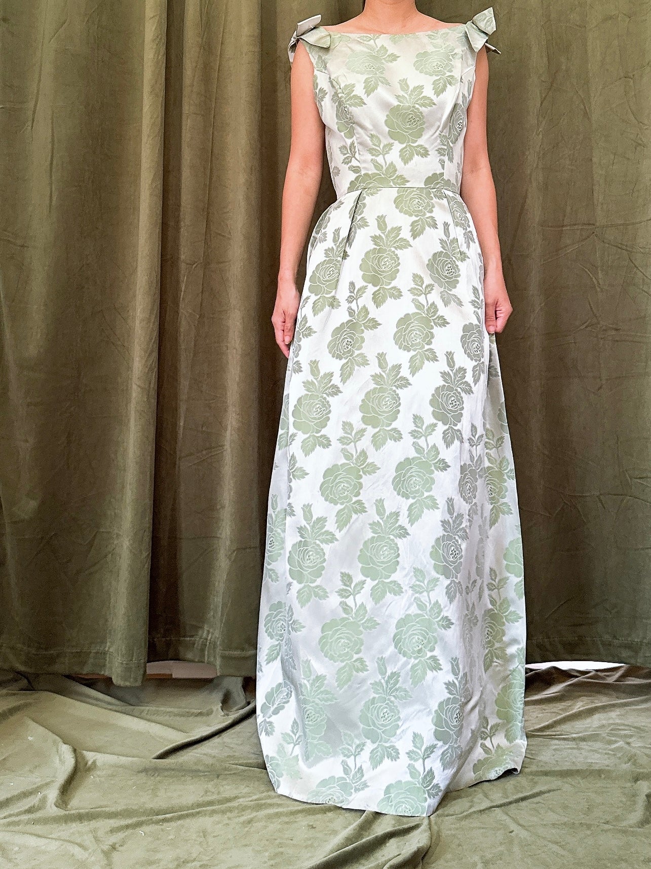 1960s Satin Brocade Dress - XS