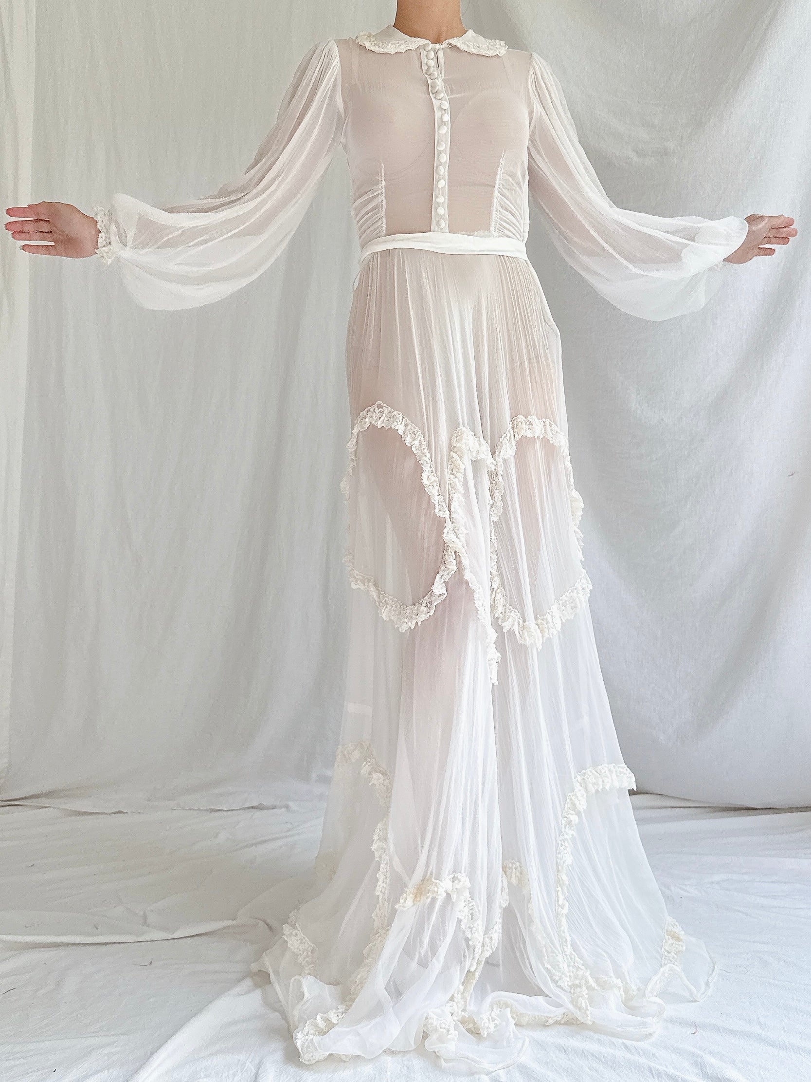 1930s Gauze Net Gown - XXS