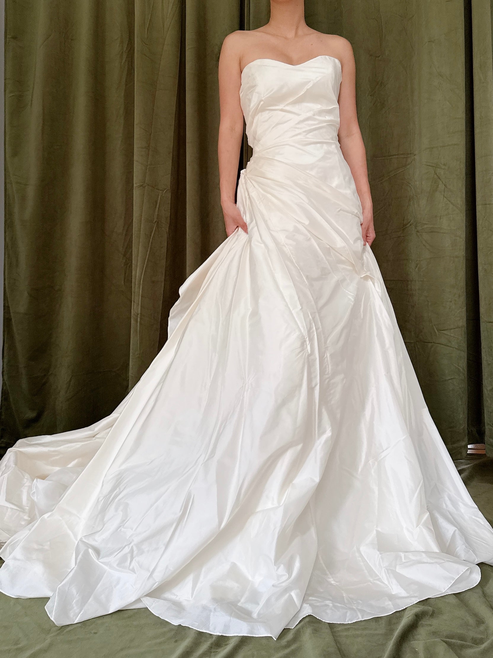 Vintage Justina Atelier Strapless Silk Dress - M/8