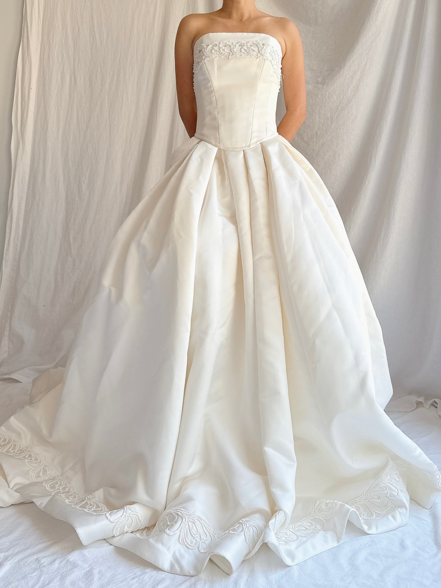 1990s Satin 2-Piece Corset Dress - XS-S