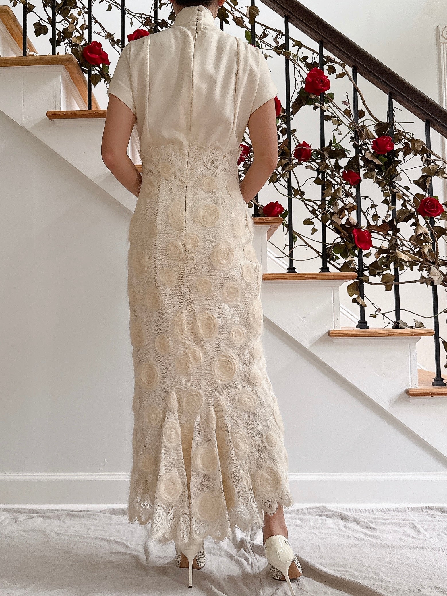 Vintage Wool Textured Dress - M/L