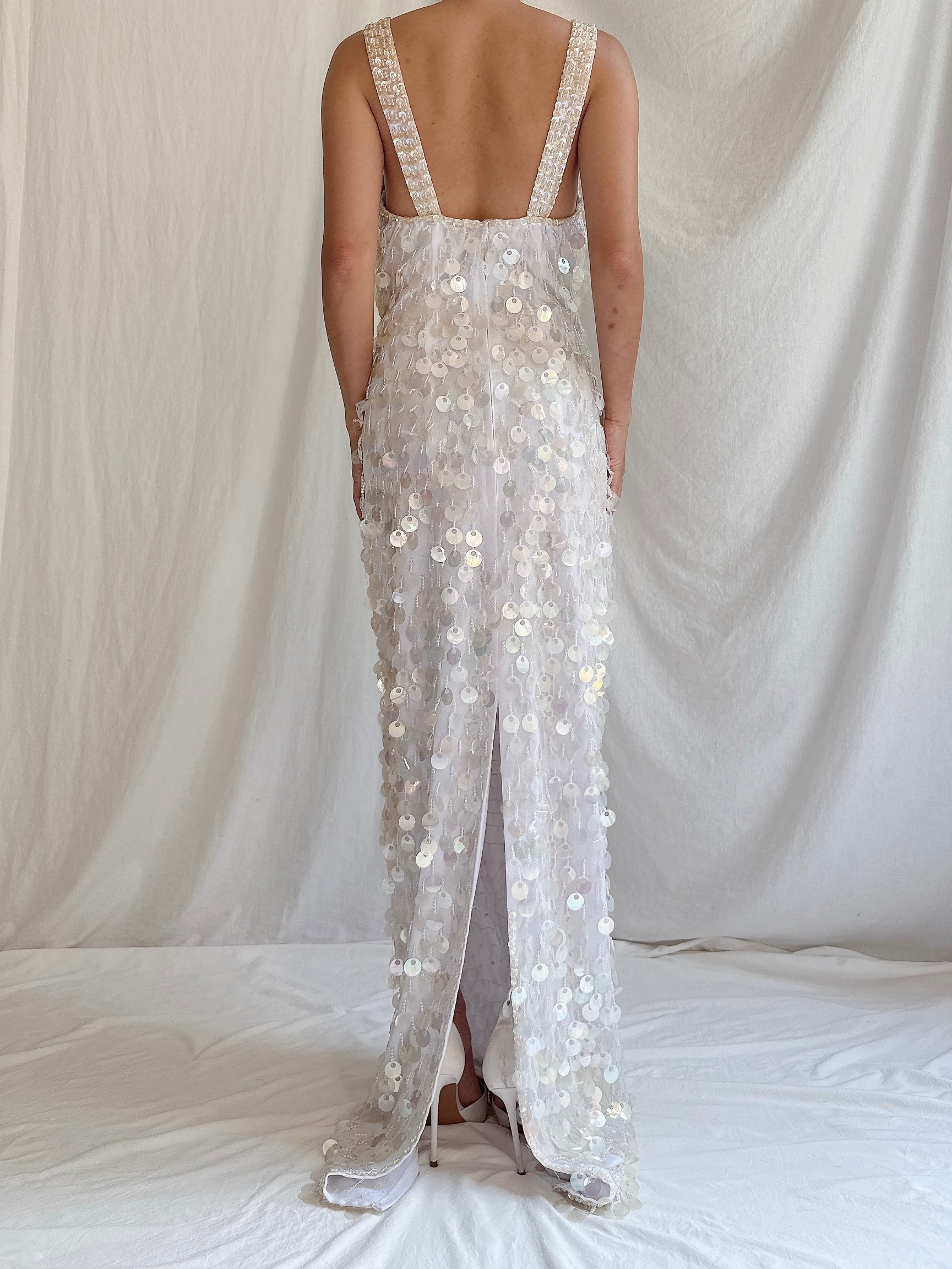 Vintage Paillette Gown - S