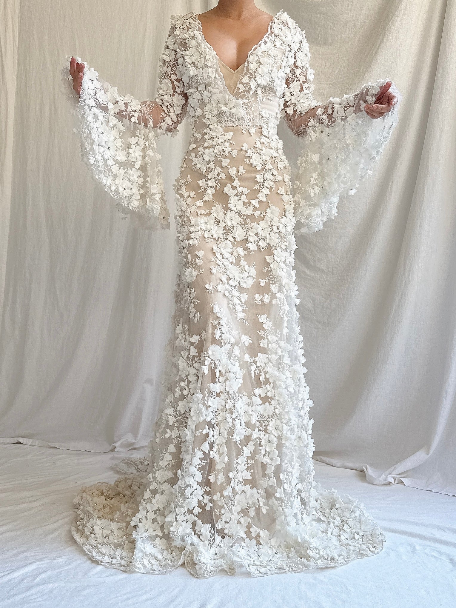 Gossamer Sample - Angel Sleeve Dress - S/6