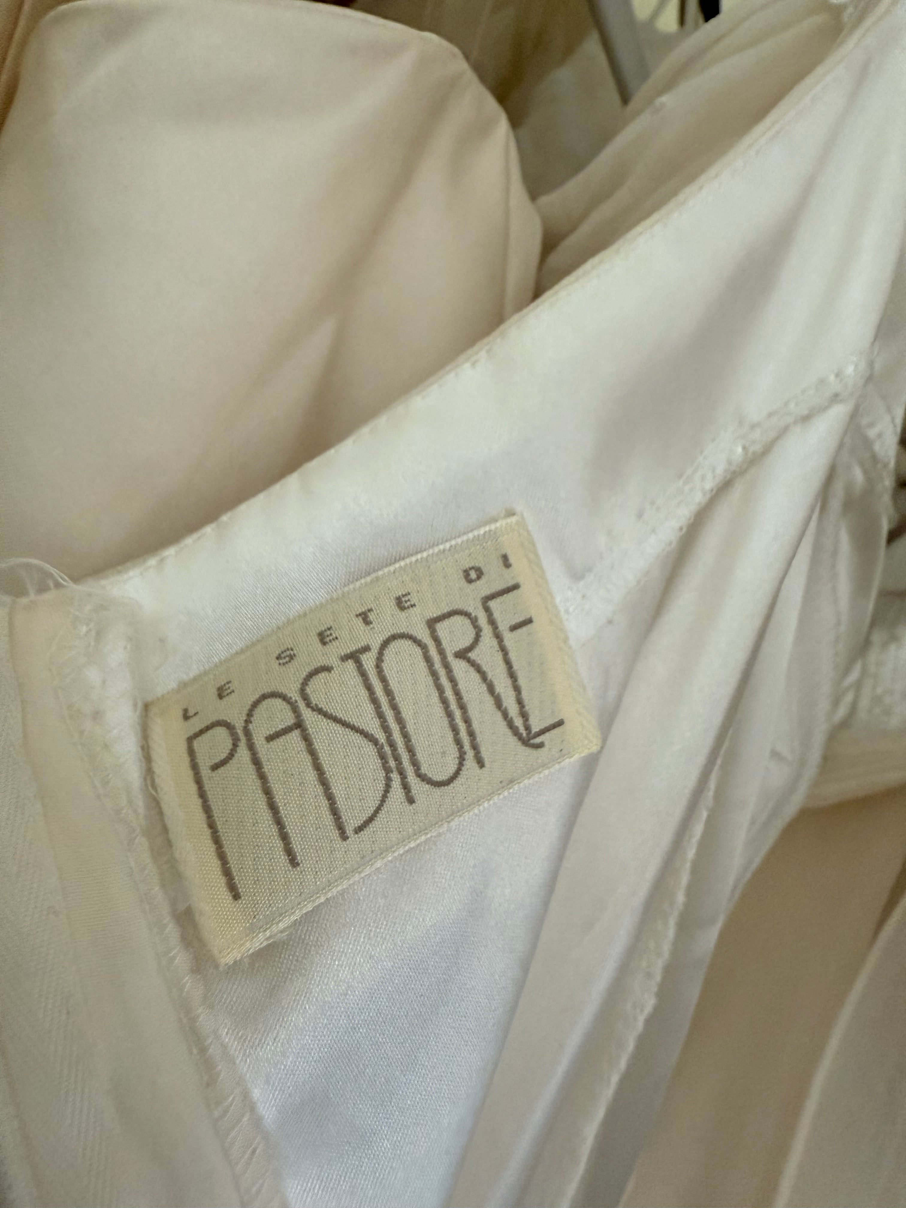 Vintage Pastore Silk Of-the-Shoulder Gown - L/10