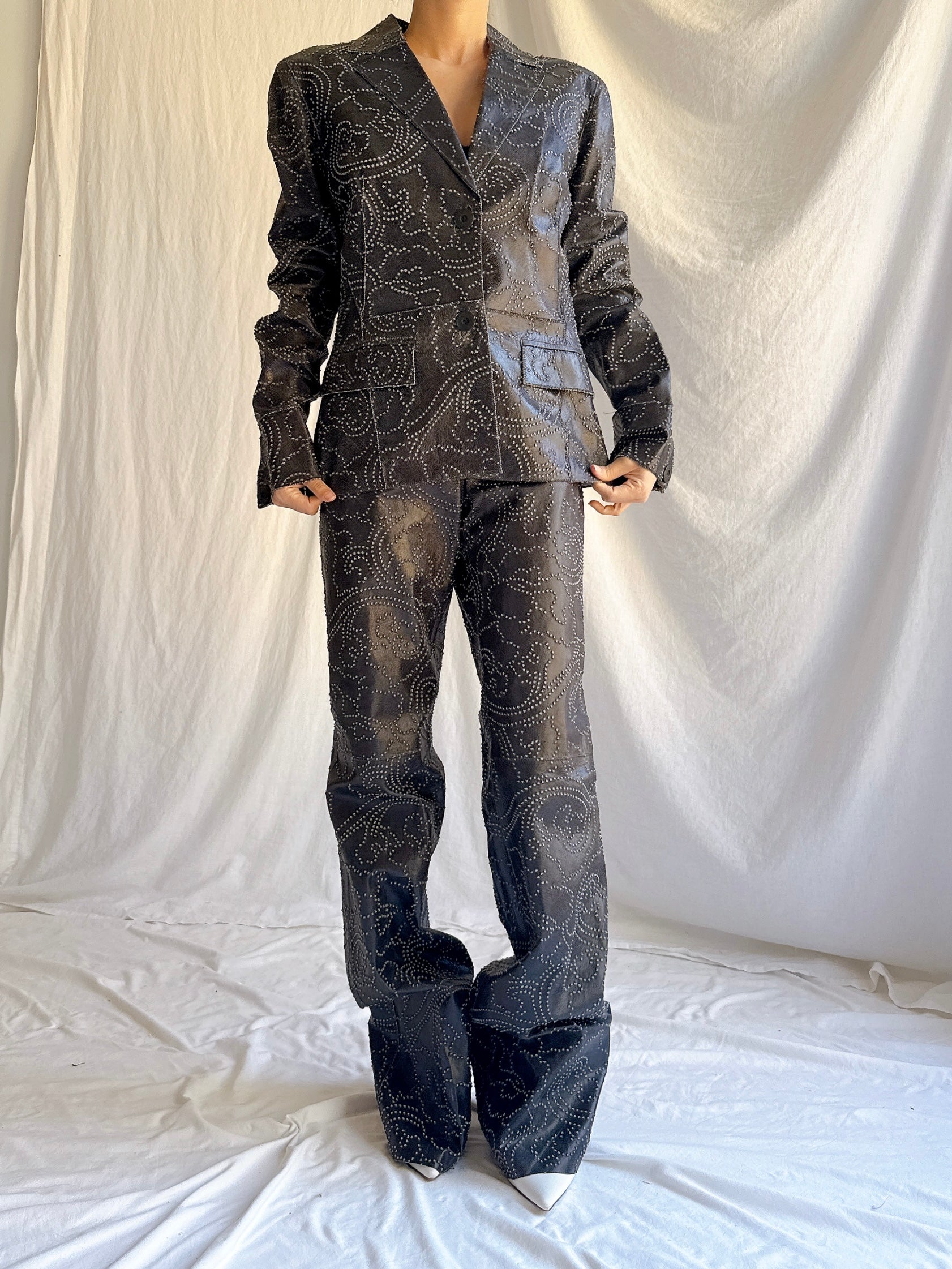 Vintage Estrella Spain Textured Leather Set - S/M/44/US 8