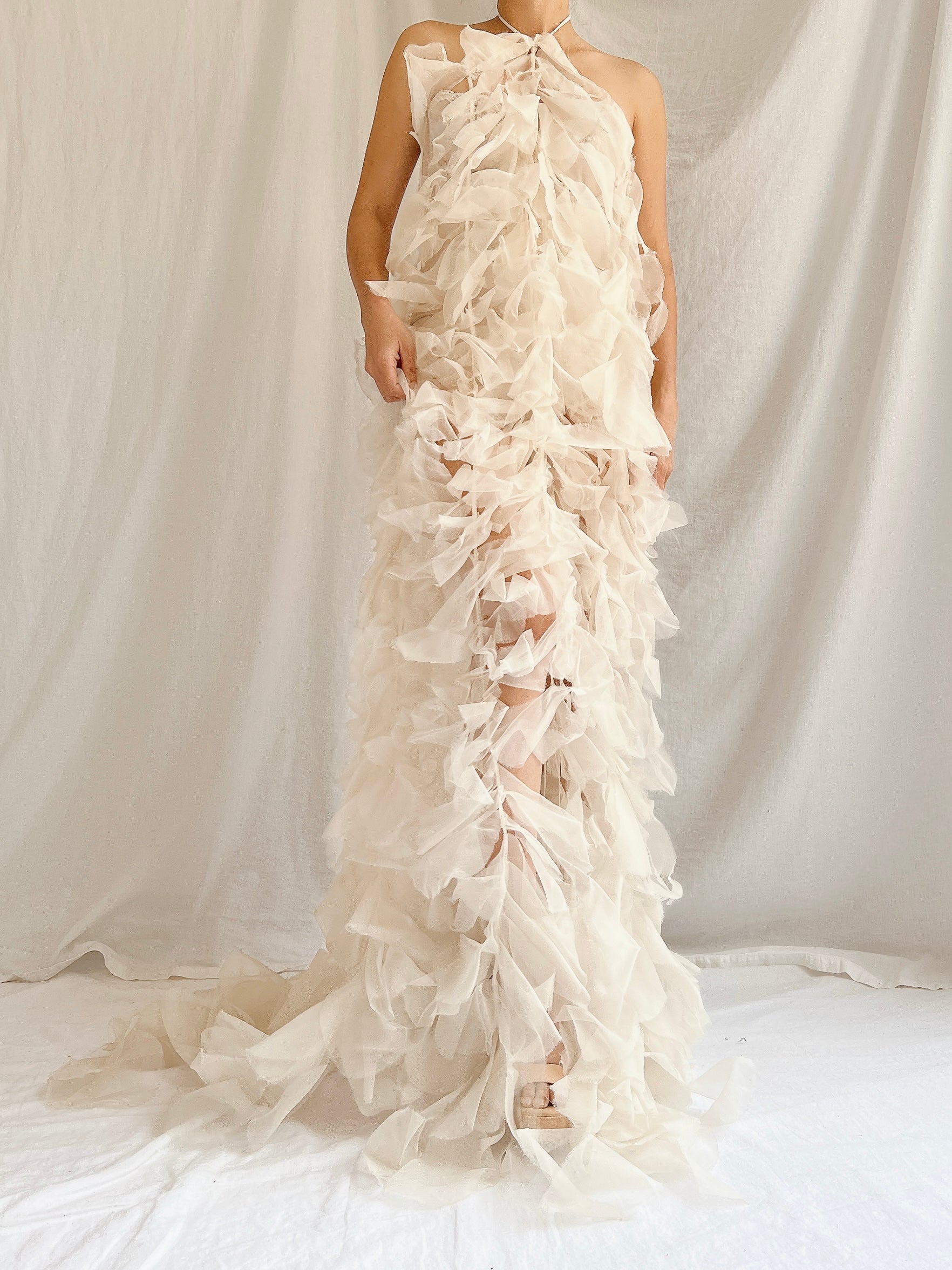 Vintage Silk Organza Gown - S-M