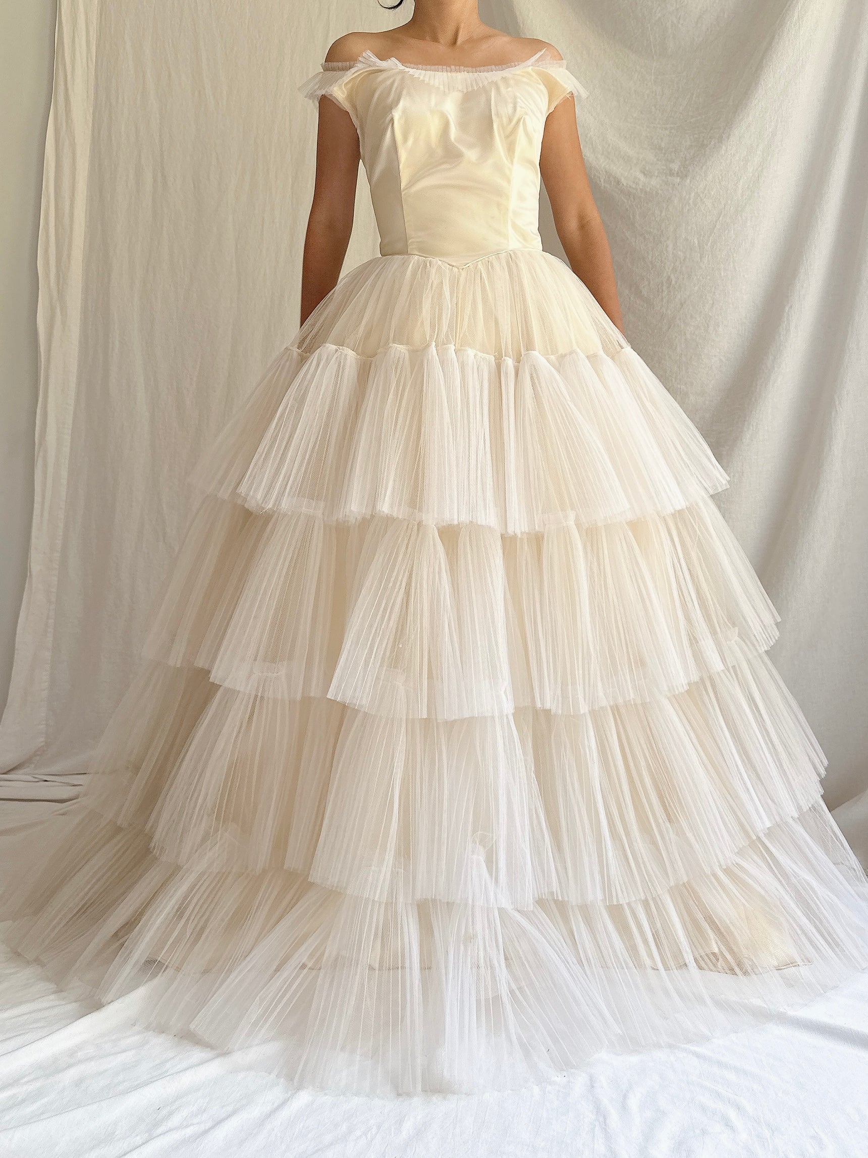 1950s Layered Tulle Dress - S