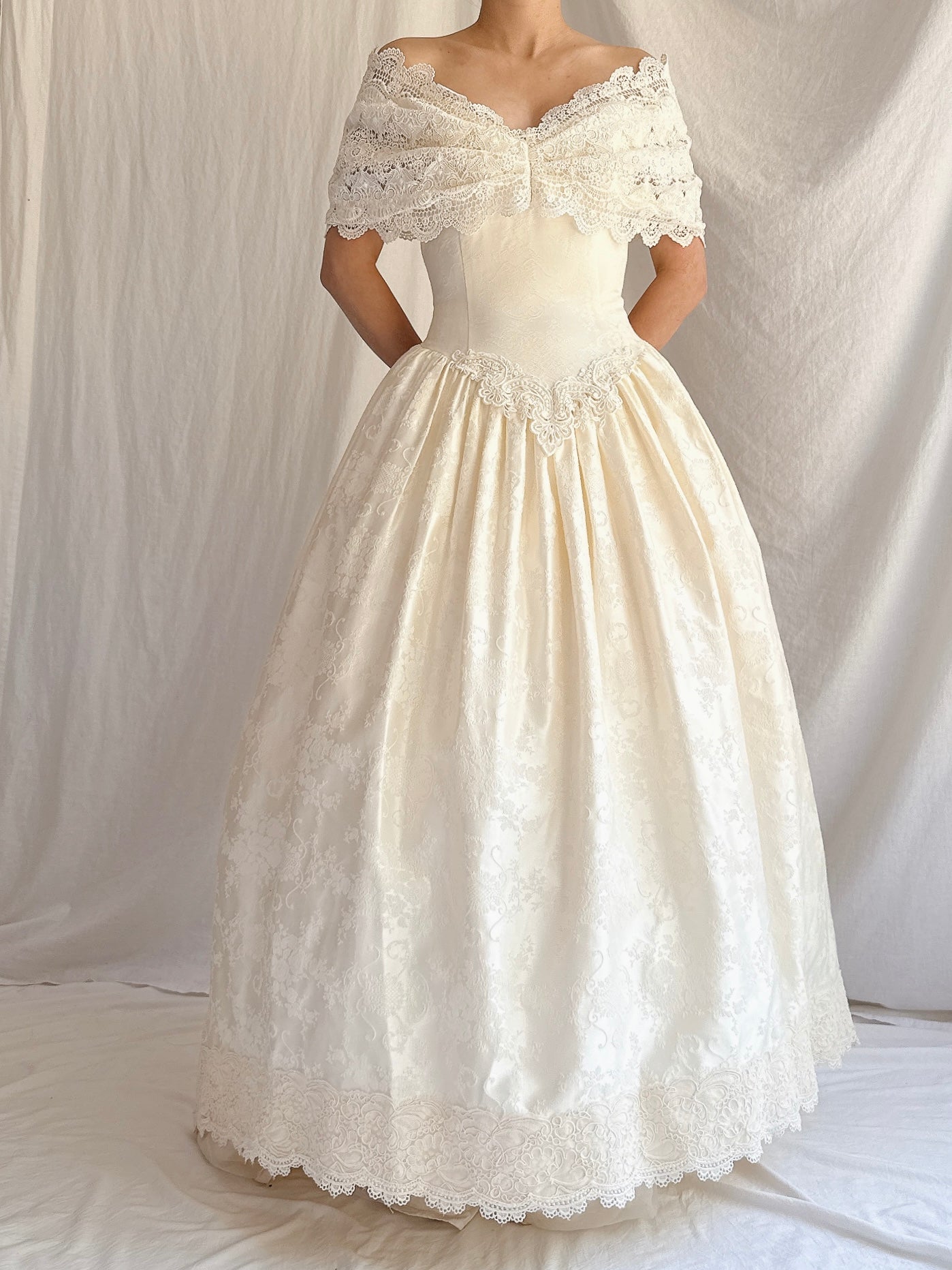 Vintage Brocade Dropped Waist Dress - XXS/0