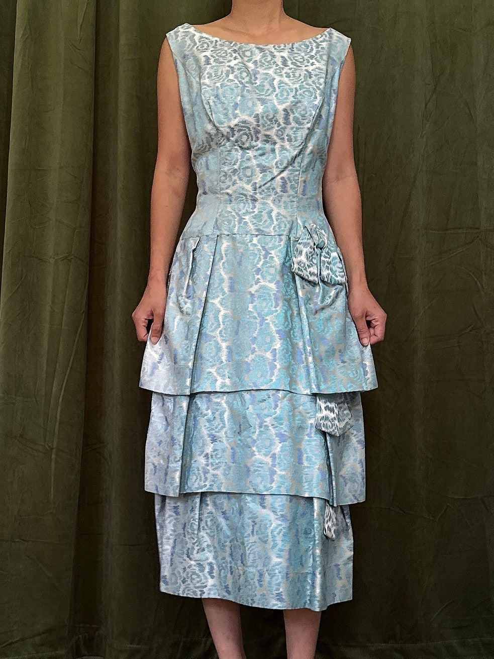 1960 Jacquard Dropped Waist Dress - XS/S