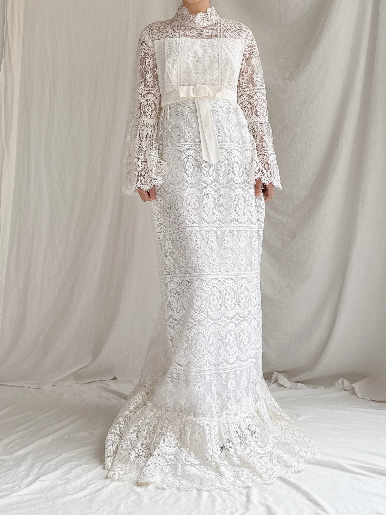 1970s Crochet Column Dress - S