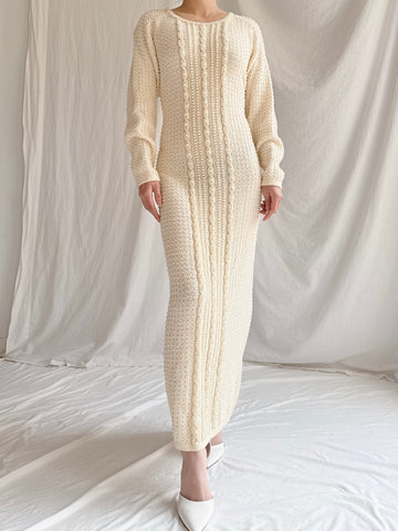 Vintage Nancy Johnson Pearl Knit Dress - S