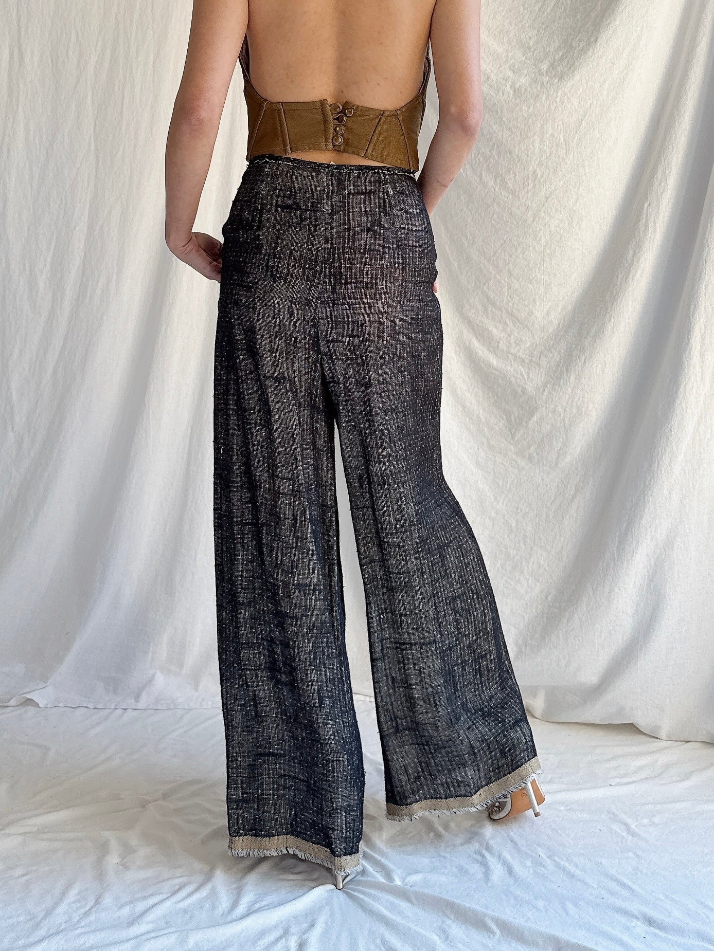 Vintage Hans de Foer Linen/Silk Trousers - EU 42