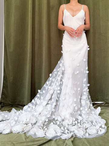 Silk Slip and Organza Skirt Set - M
