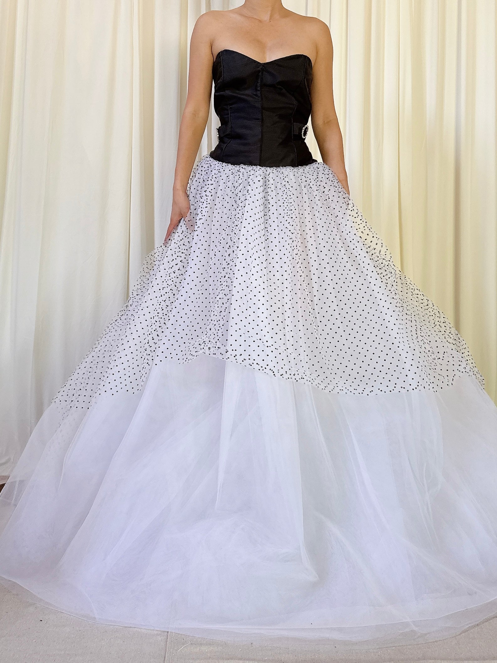 Vintage Lorenzo Riva Dotted Gown - FR 46
