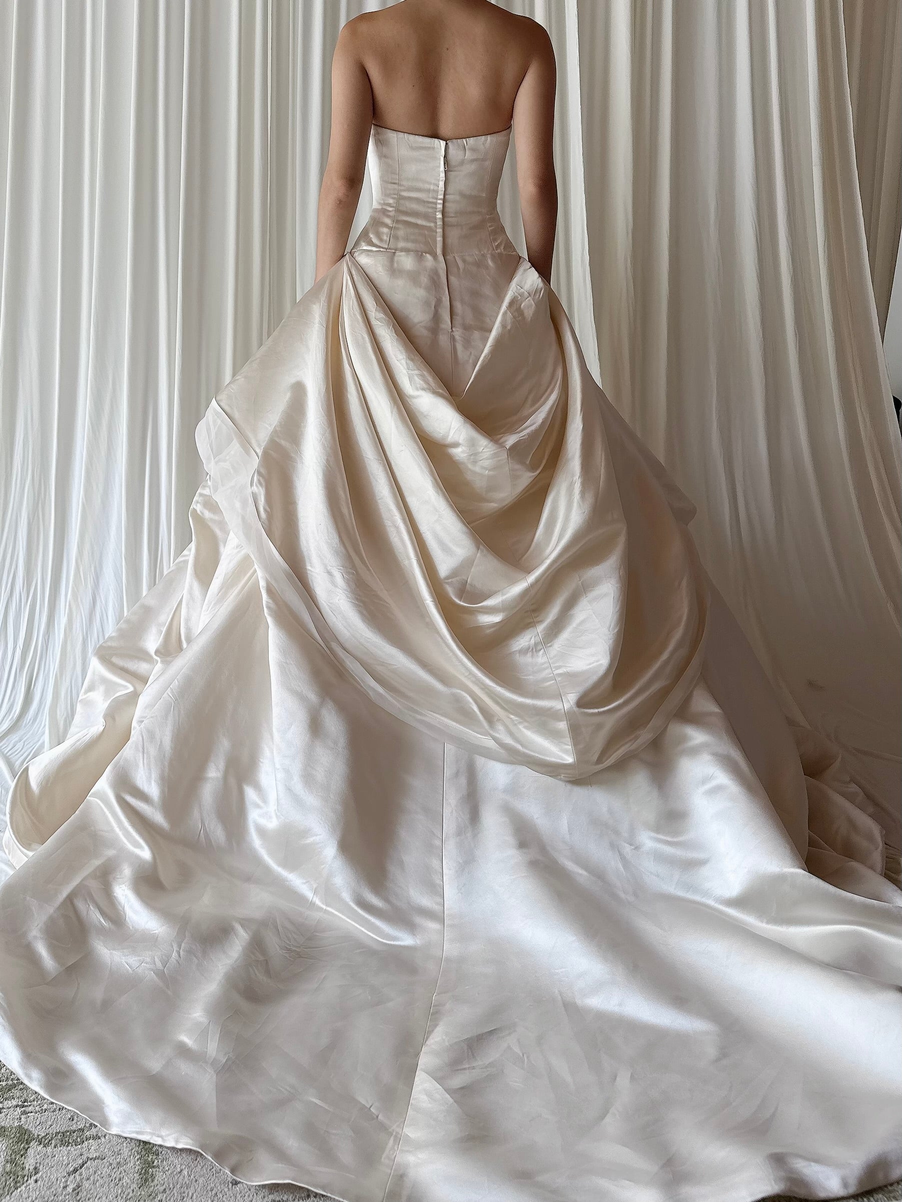 Vintage Anne Barge Silk Draped Gown - S/4