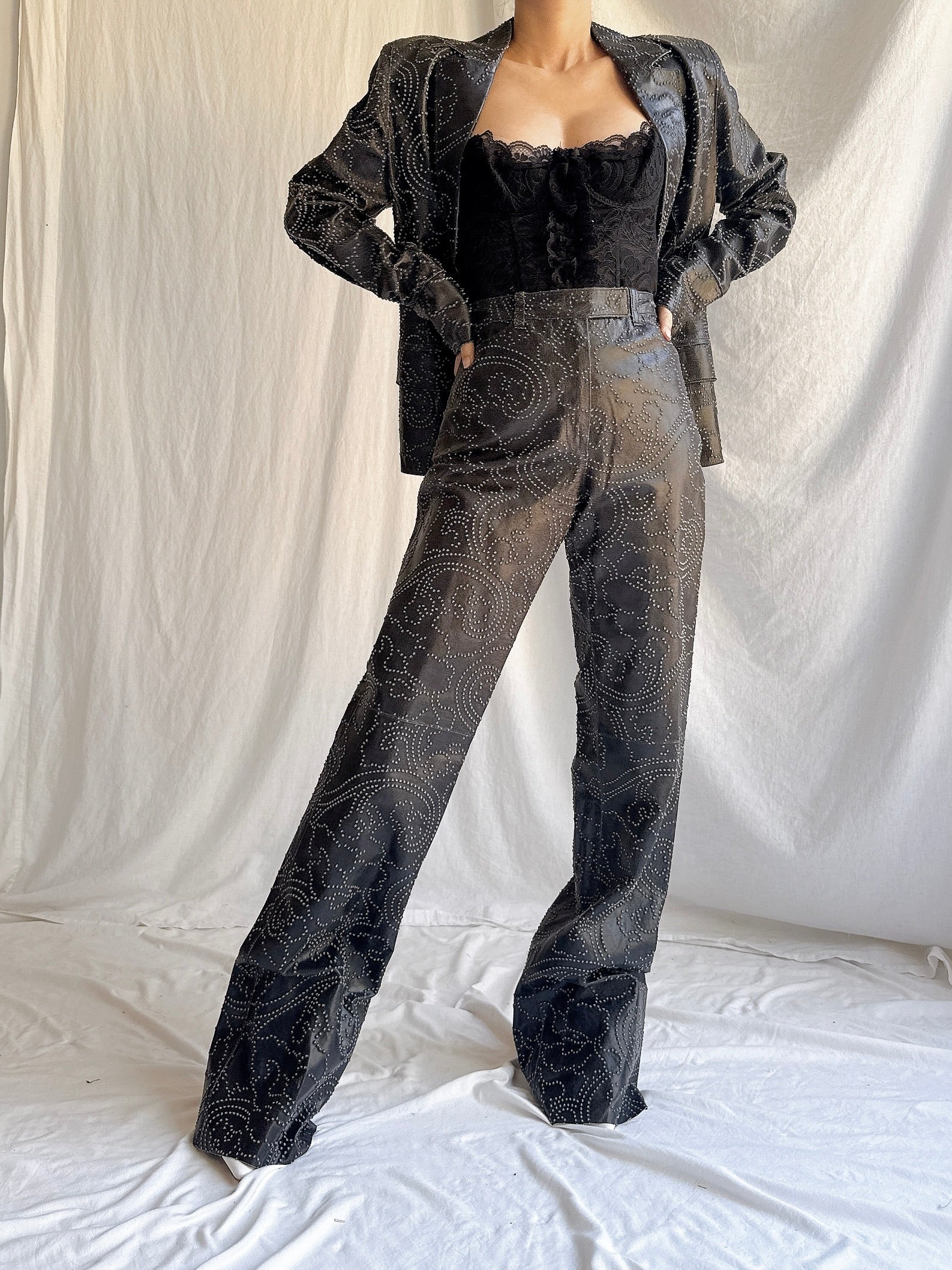 Vintage Estrella Spain Textured Leather Set - S/M/44/US 8