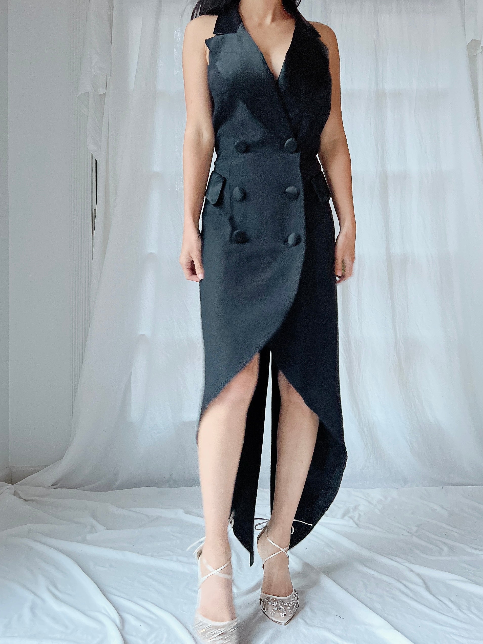 Vintage Tuxedo Dress - S/M