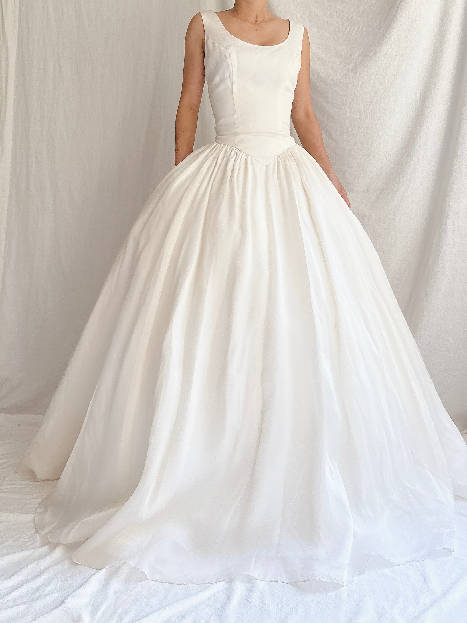 Vintage Silk Organza Gown - S