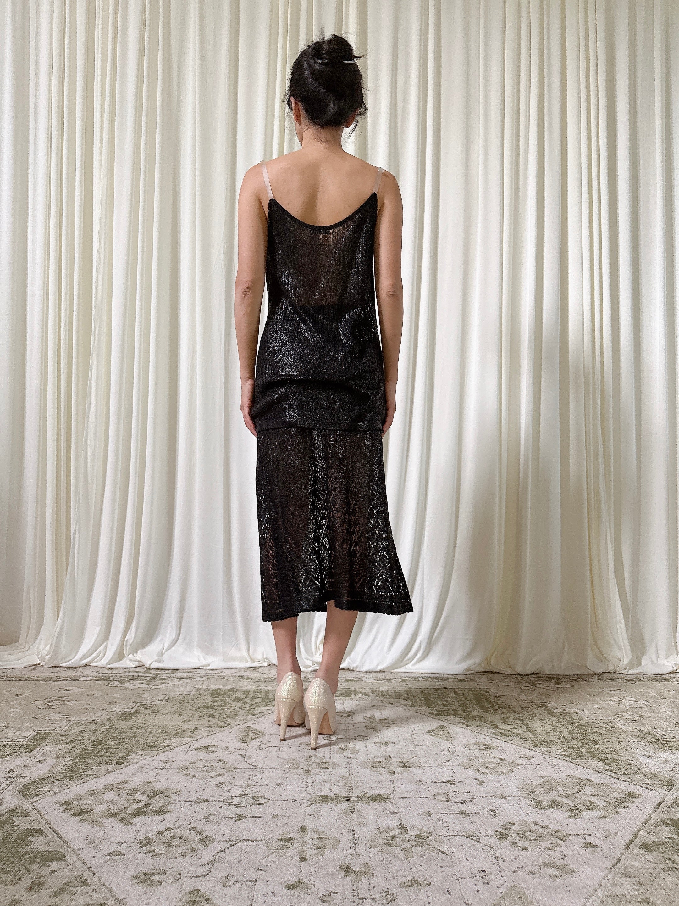 Vintage Black BJ Knits 2 Piece - M