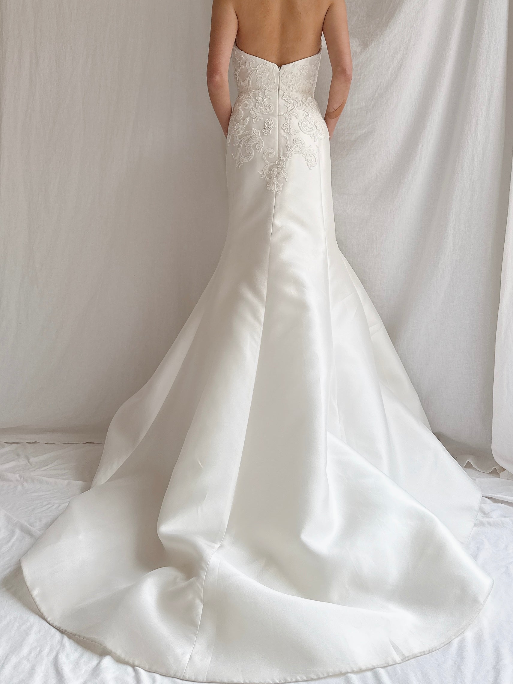 Liancarlo Couture Silk Mikado Strapless Dress - S/6