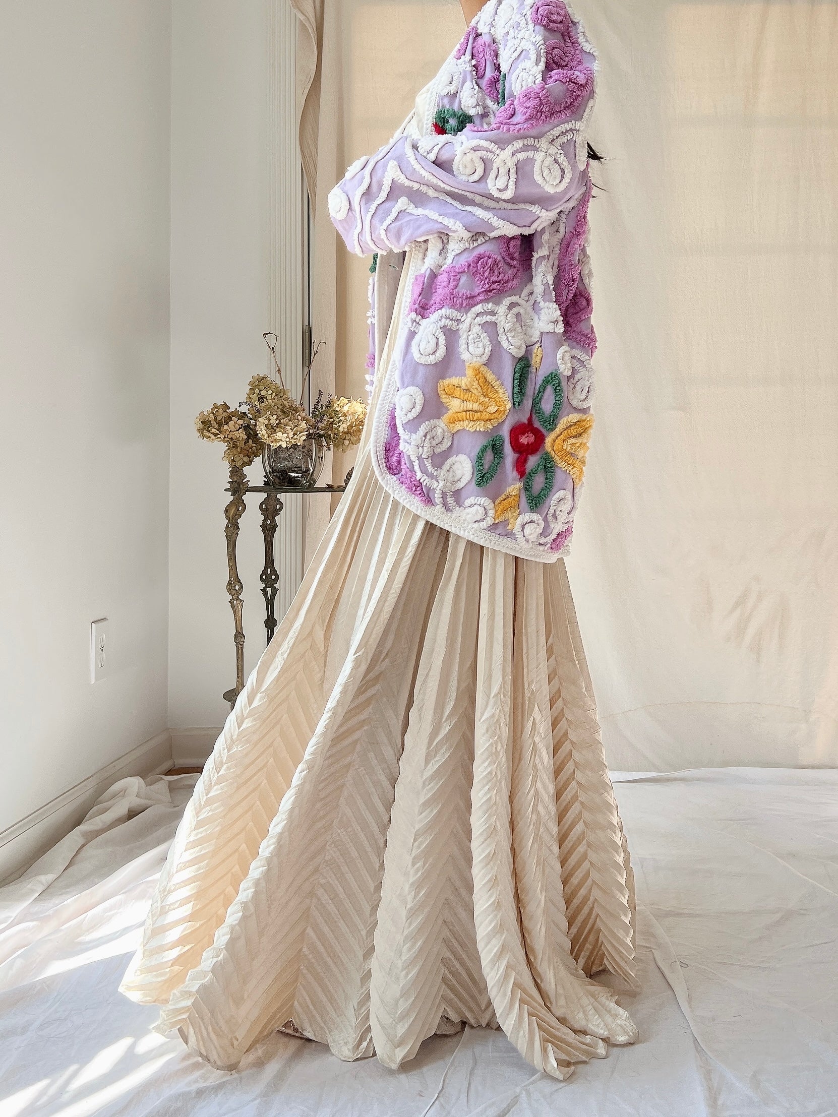 Vintage Linen Chenille Duster - OSFM