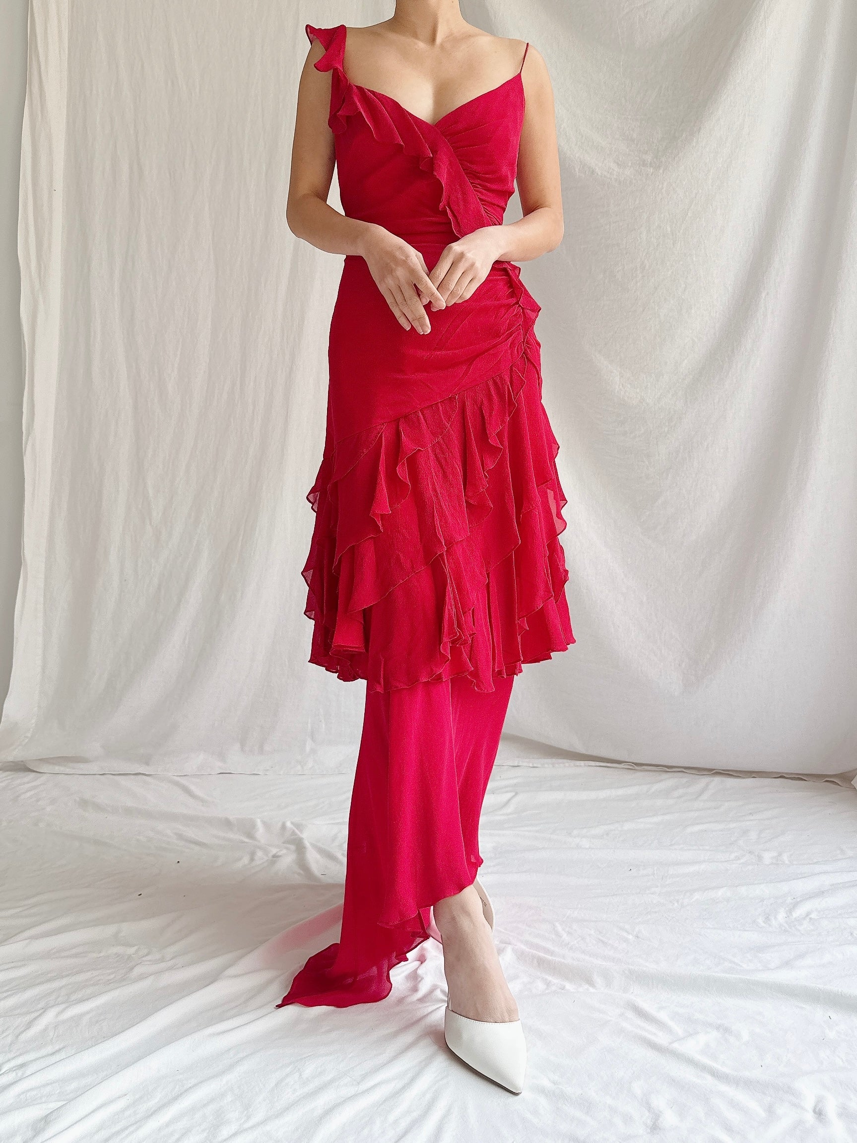 Vintage Italian Silk Gown - M/L