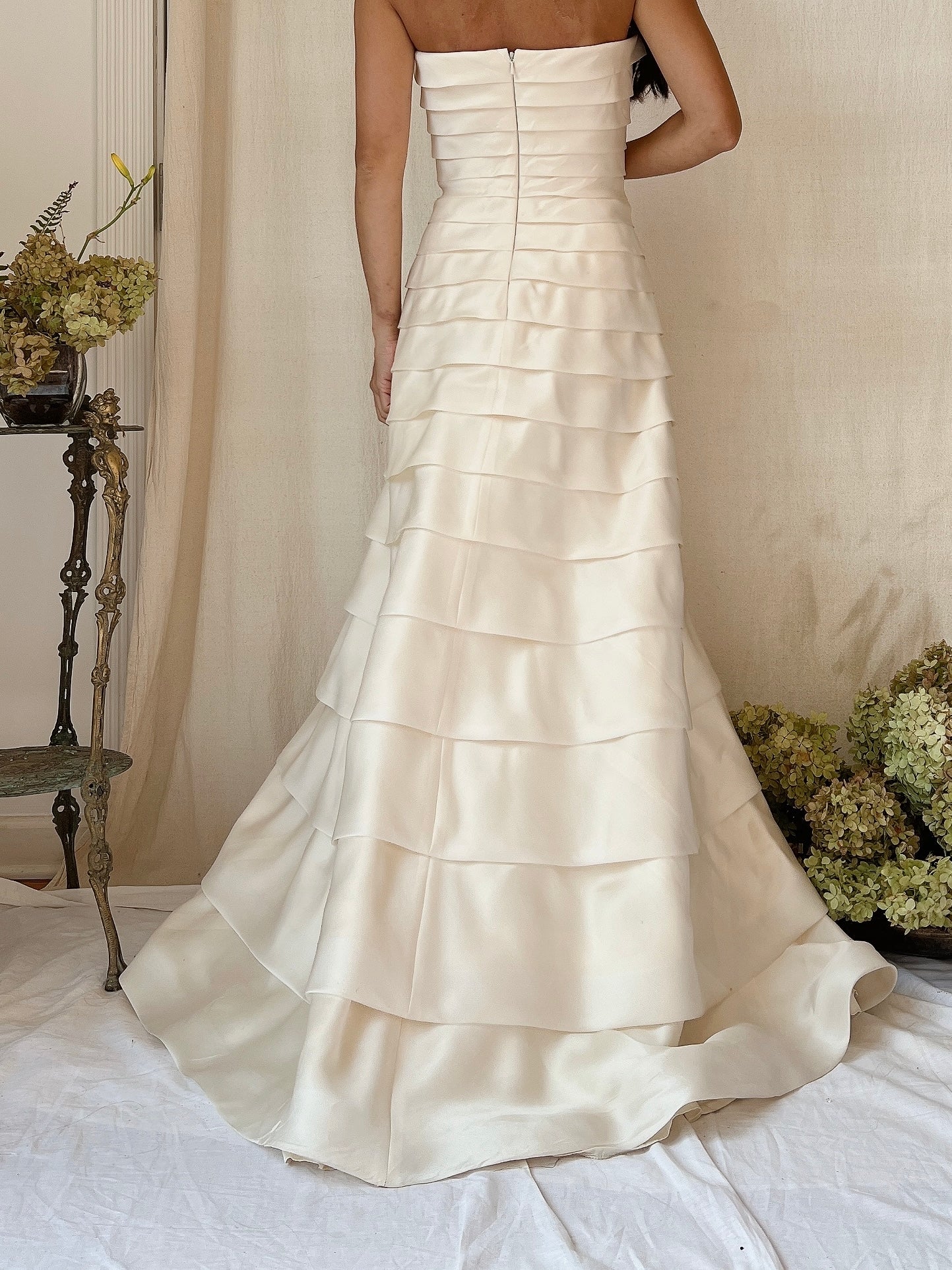 Vintage Silk Graduated Layers Gown - M/8