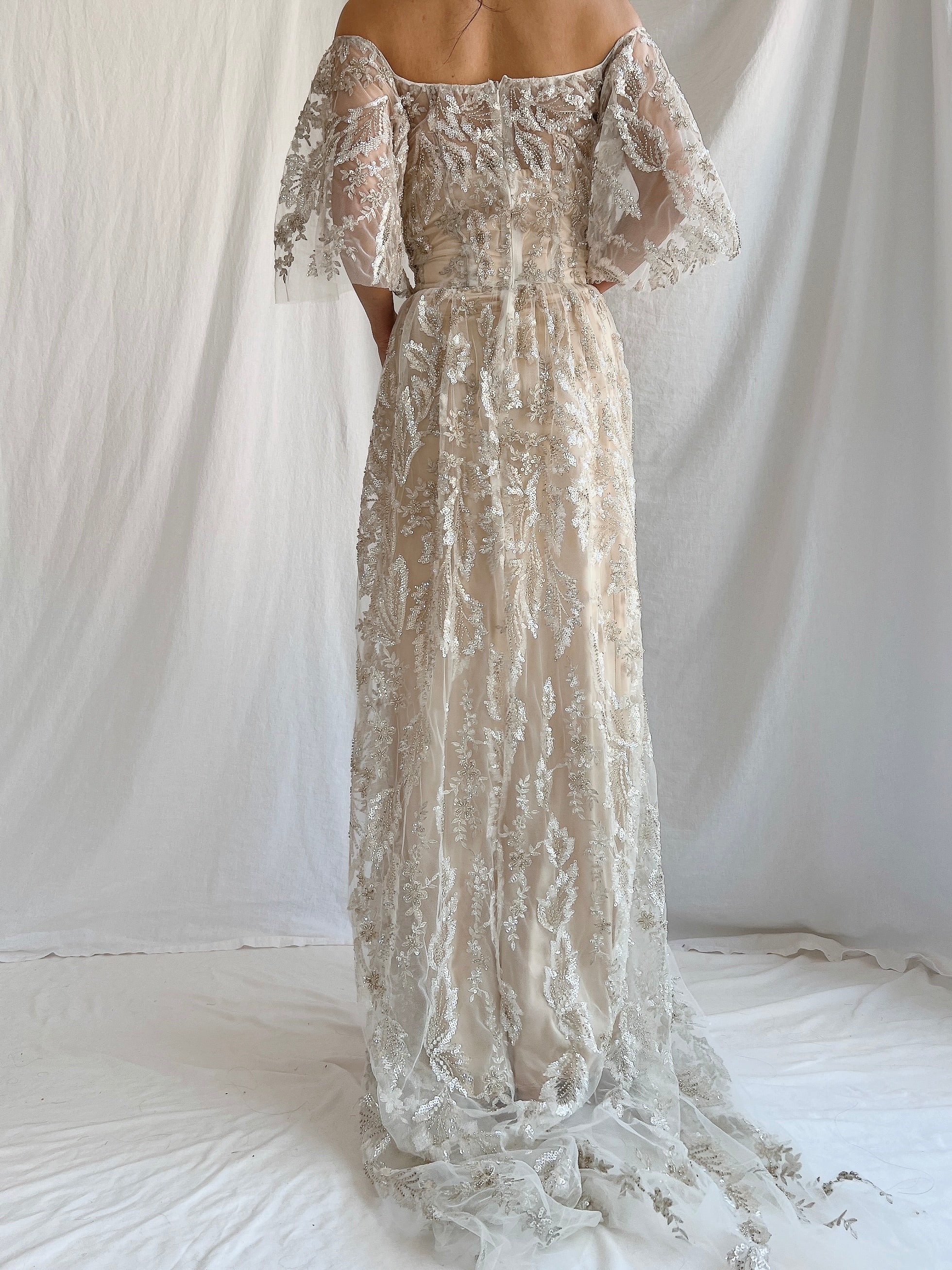 Beaded Off-the-Shoulder Gown - S/4/6